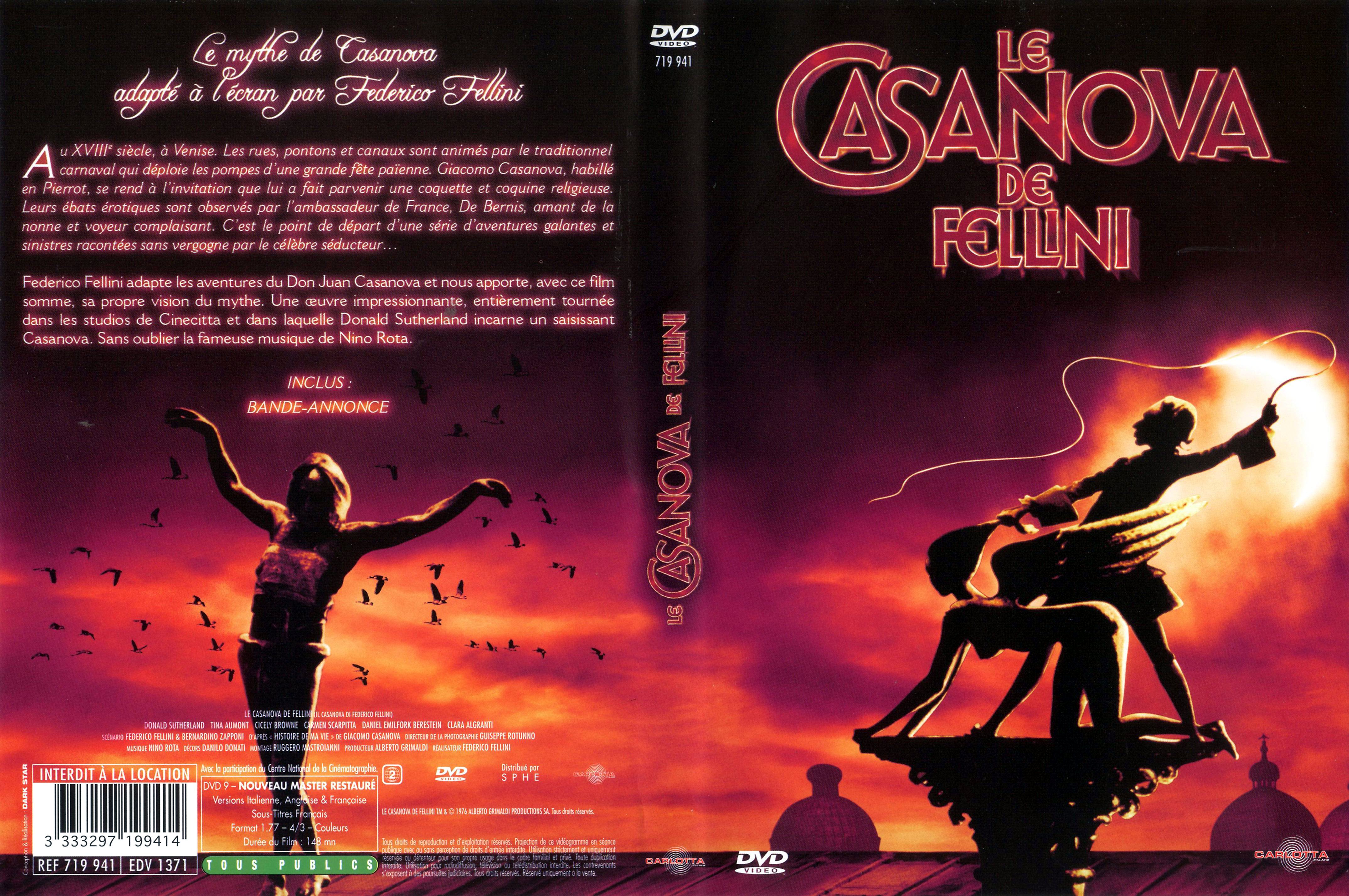 Jaquette DVD Le Casanova de Fellini