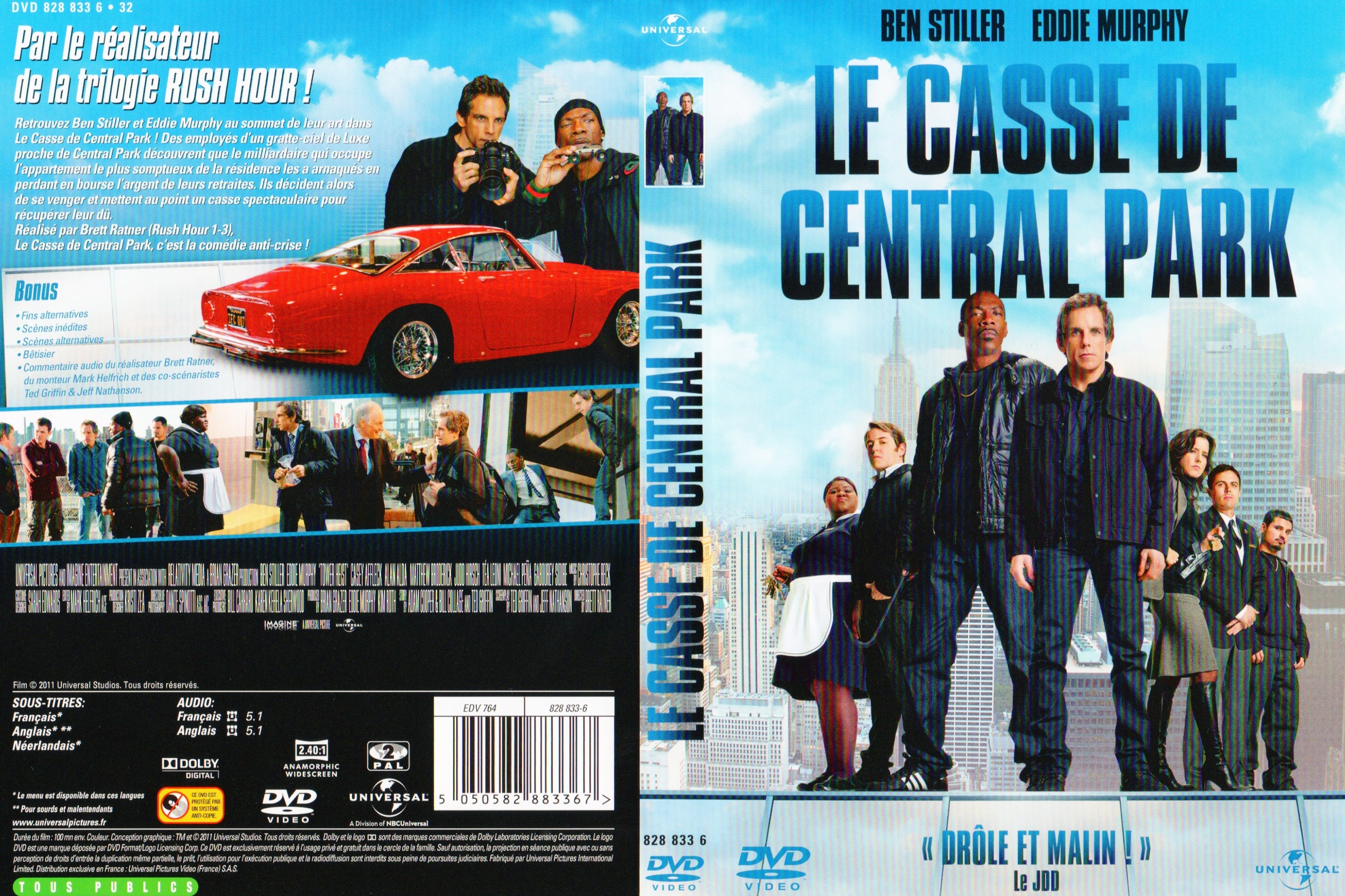 Jaquette DVD Le Casse De Central Park