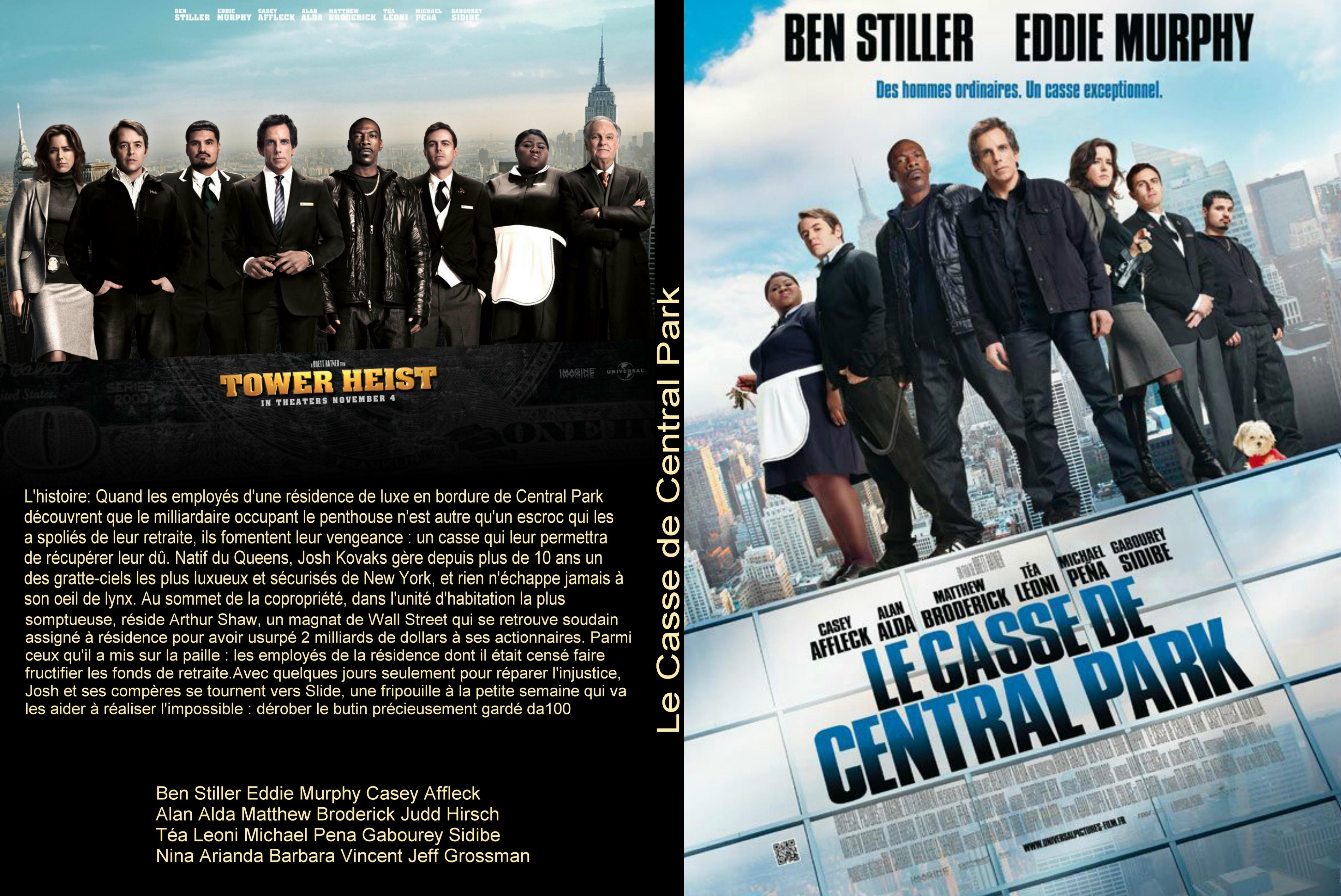 Jaquette DVD Le Casse de Central Park custom - SLIM