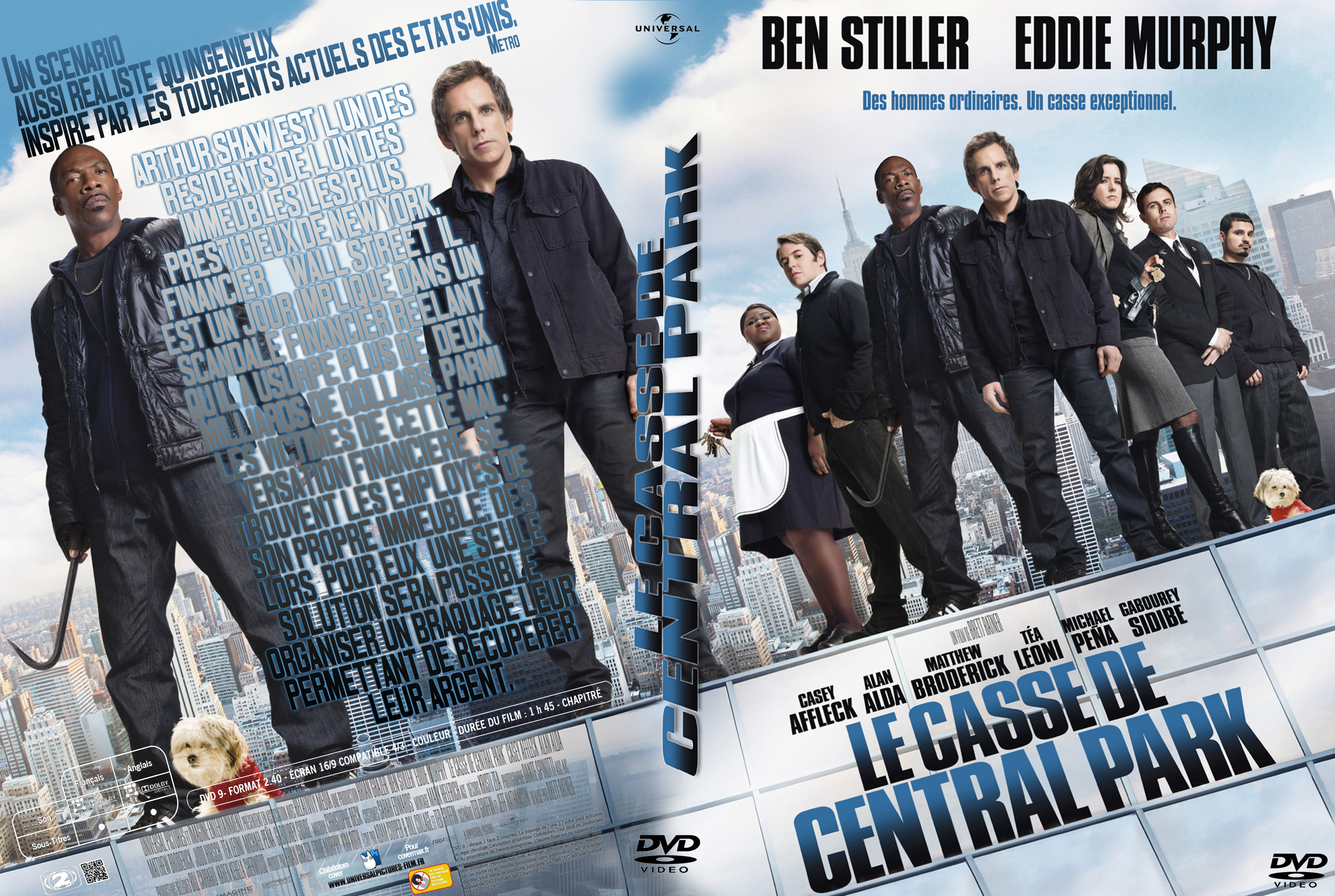 Jaquette DVD Le Casse de Central Park custom v2