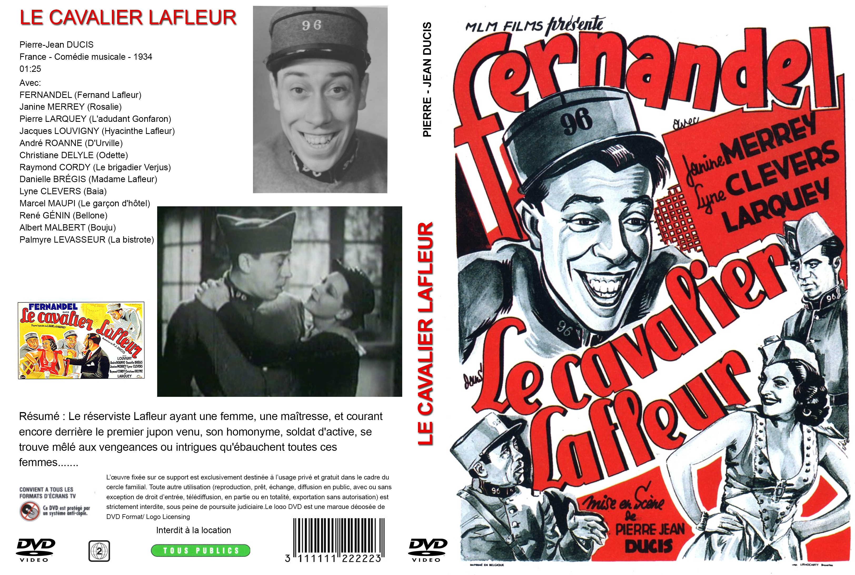 Jaquette DVD Le Cavalier Lafleur custom