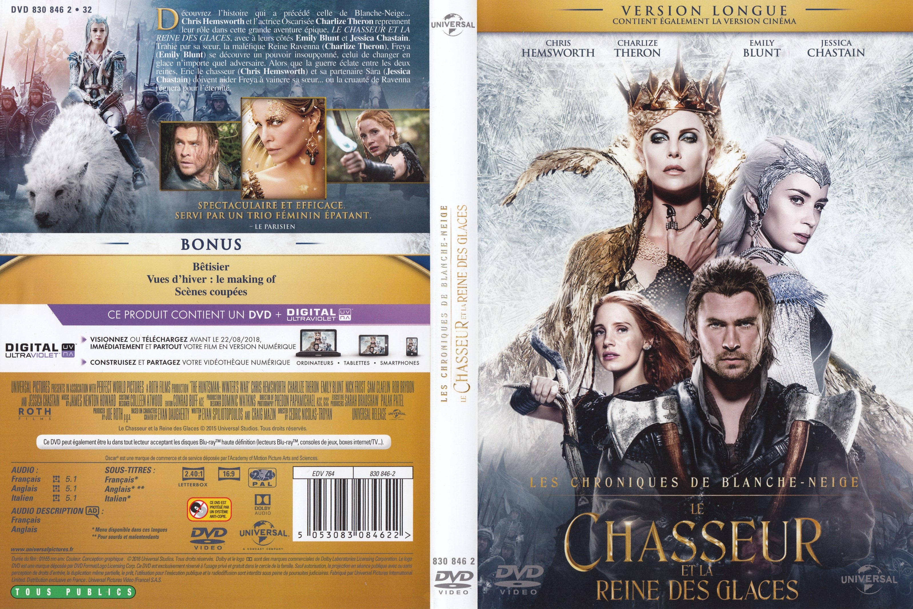 Jaquette DVD Le Chasseur et la reine des glaces