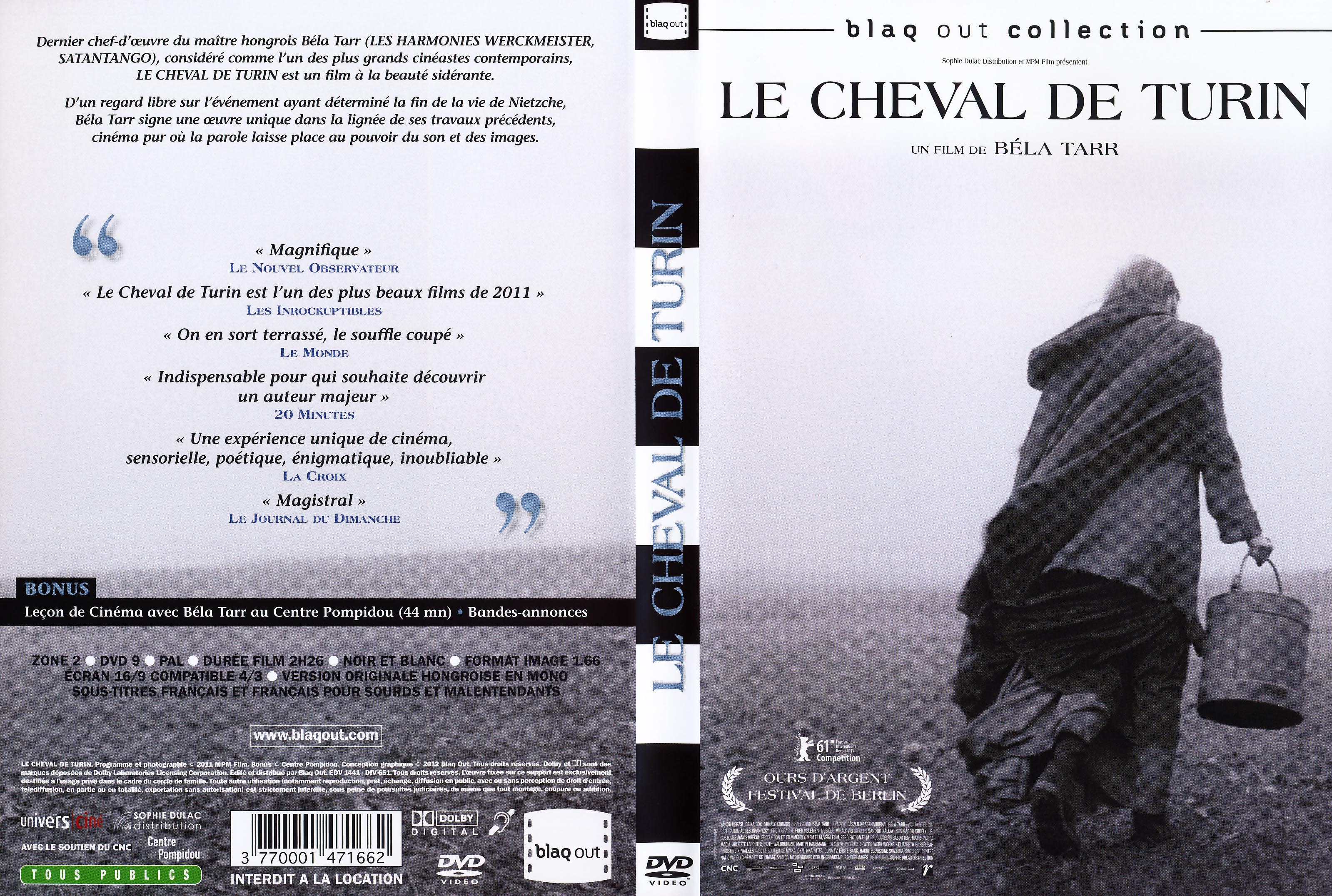 Jaquette DVD Le Cheval de Turin