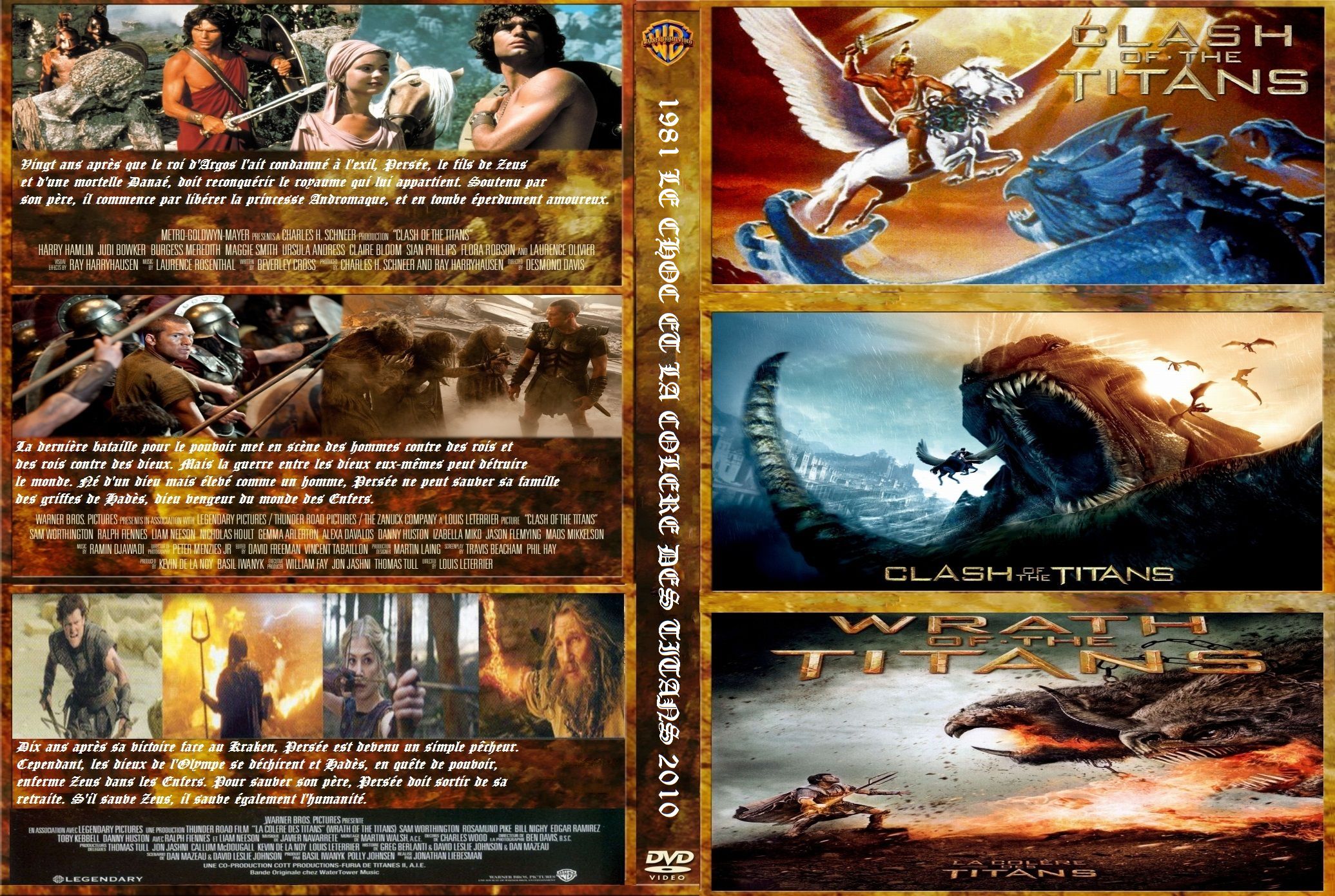 Jaquette DVD Le Choc Et La Colere Des Titans 1981-2010 custom v2