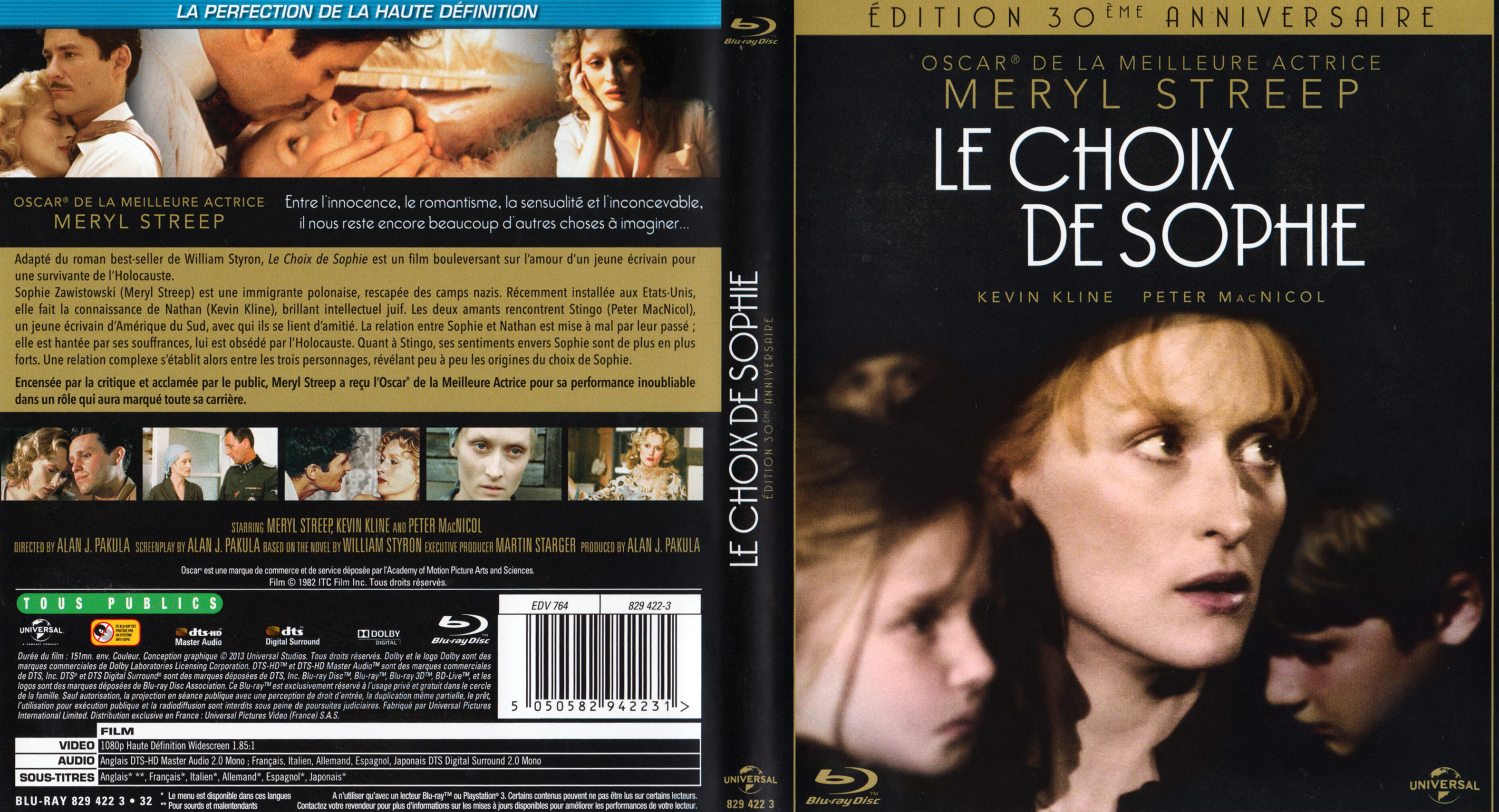 Jaquette DVD Le Choix de Sophie (BLU-RAY)