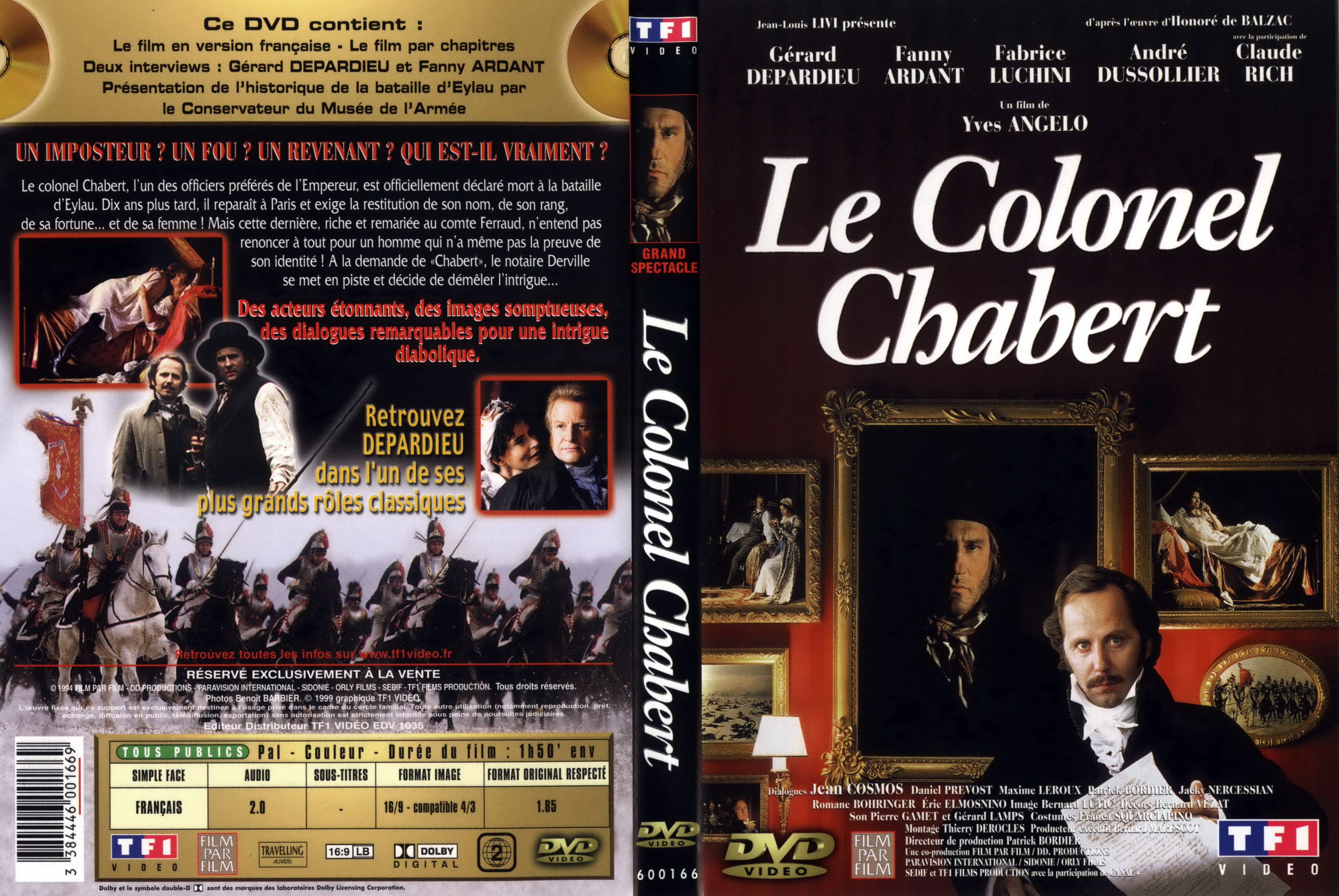 Jaquette DVD Le Colonel Chabert