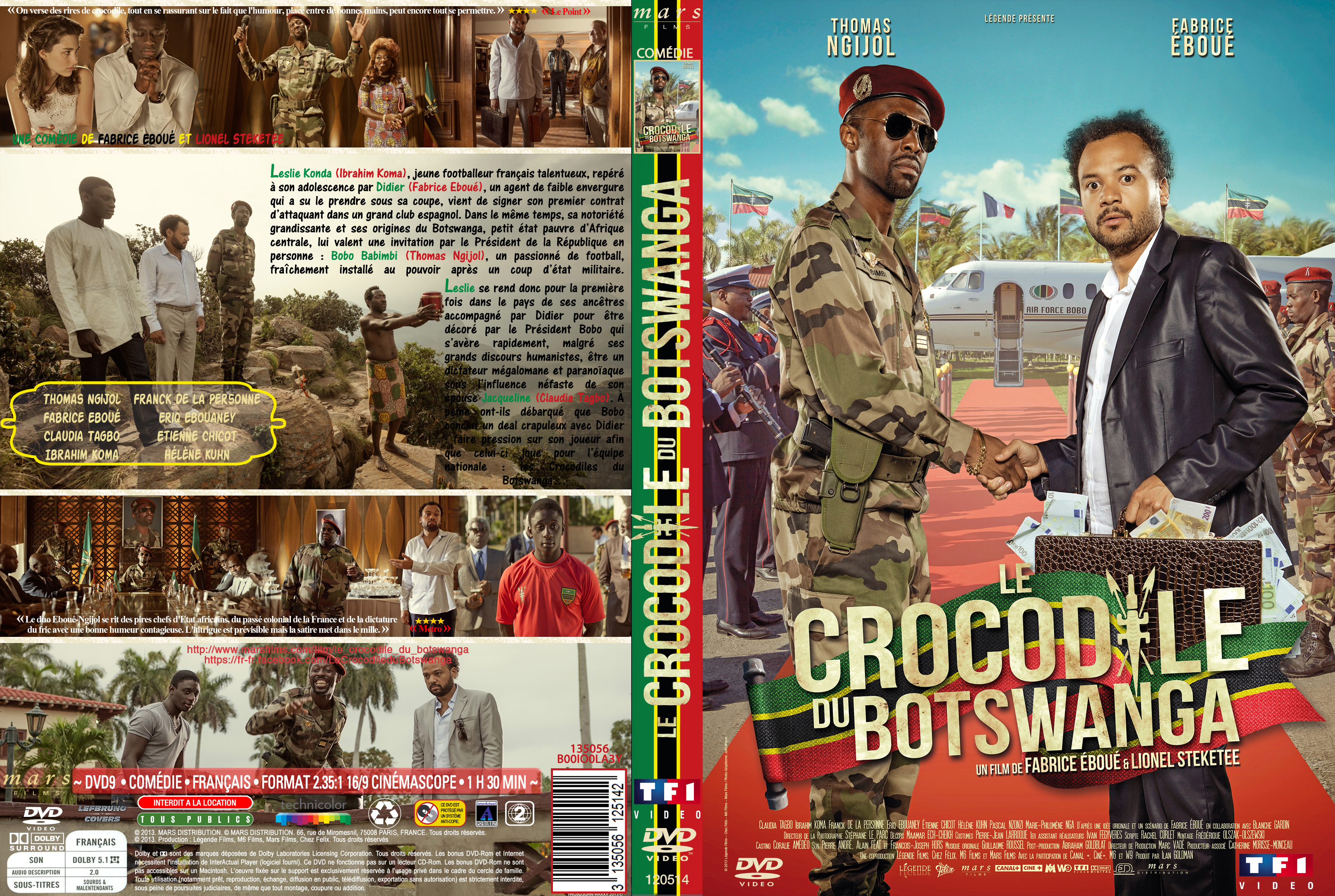 Jaquette DVD Le Crocodile du Botswanga custom