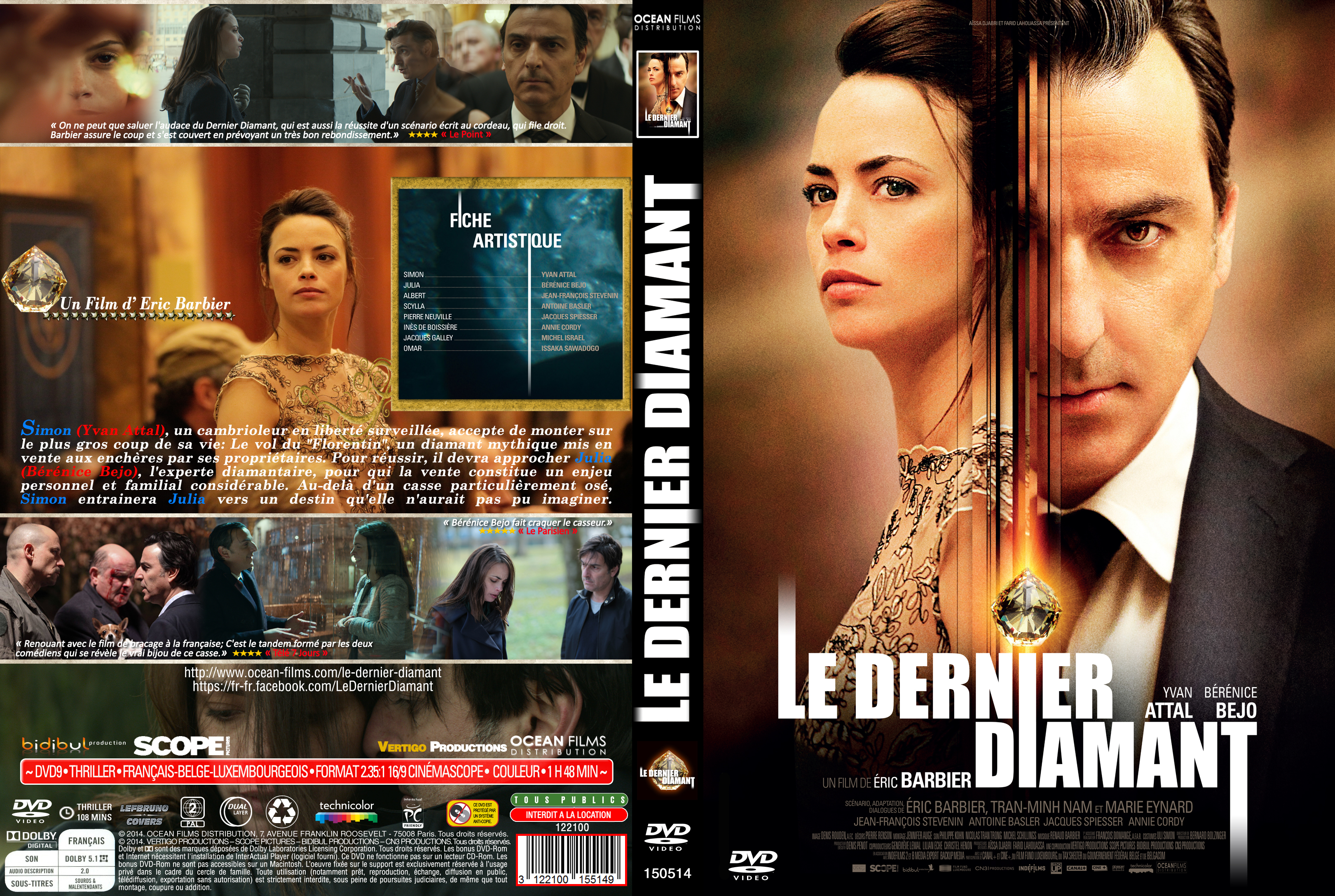 Jaquette DVD Le Dernier Diamant custom