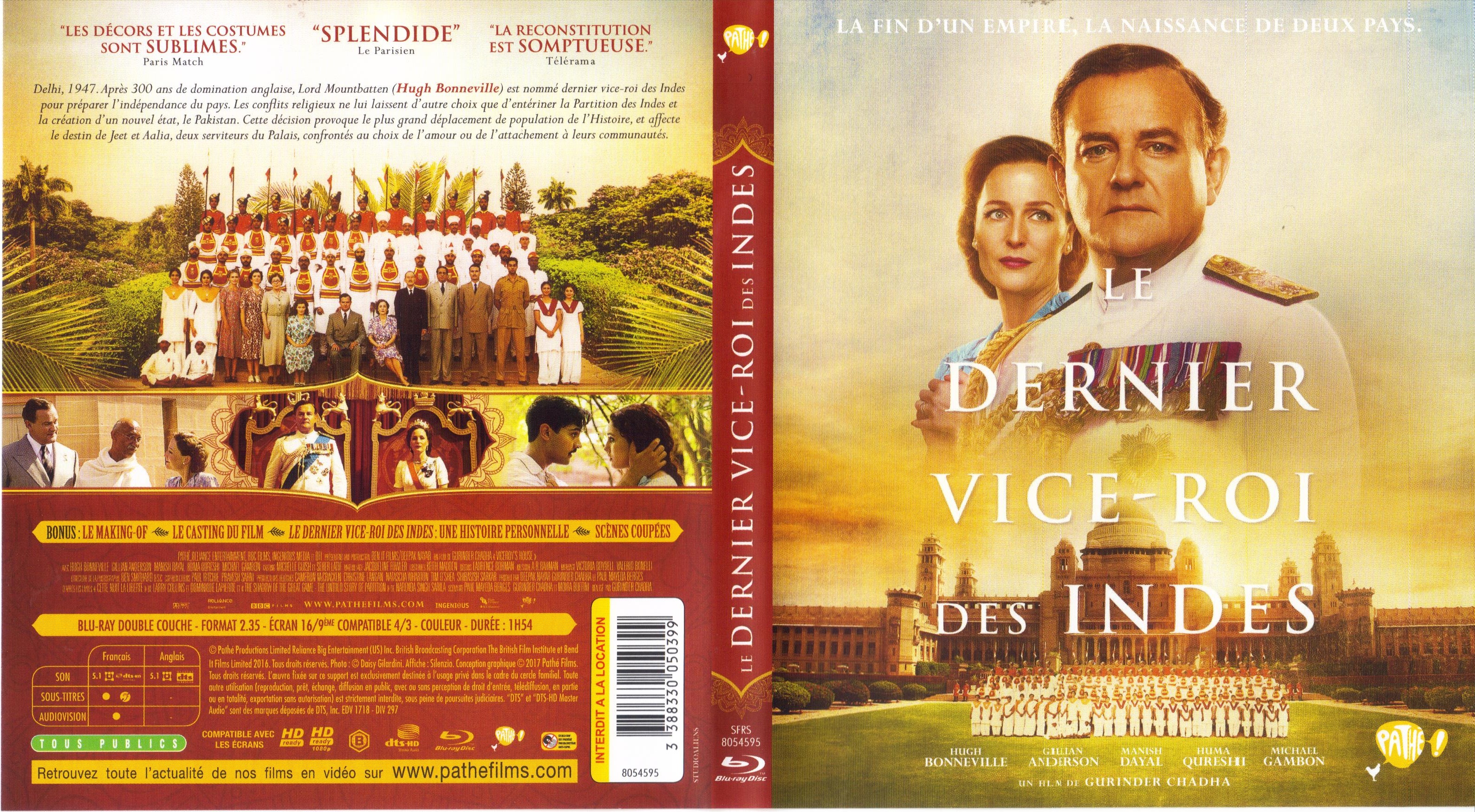 Jaquette DVD Le Dernier Vice-Roi des Indes (BLU-RAY)