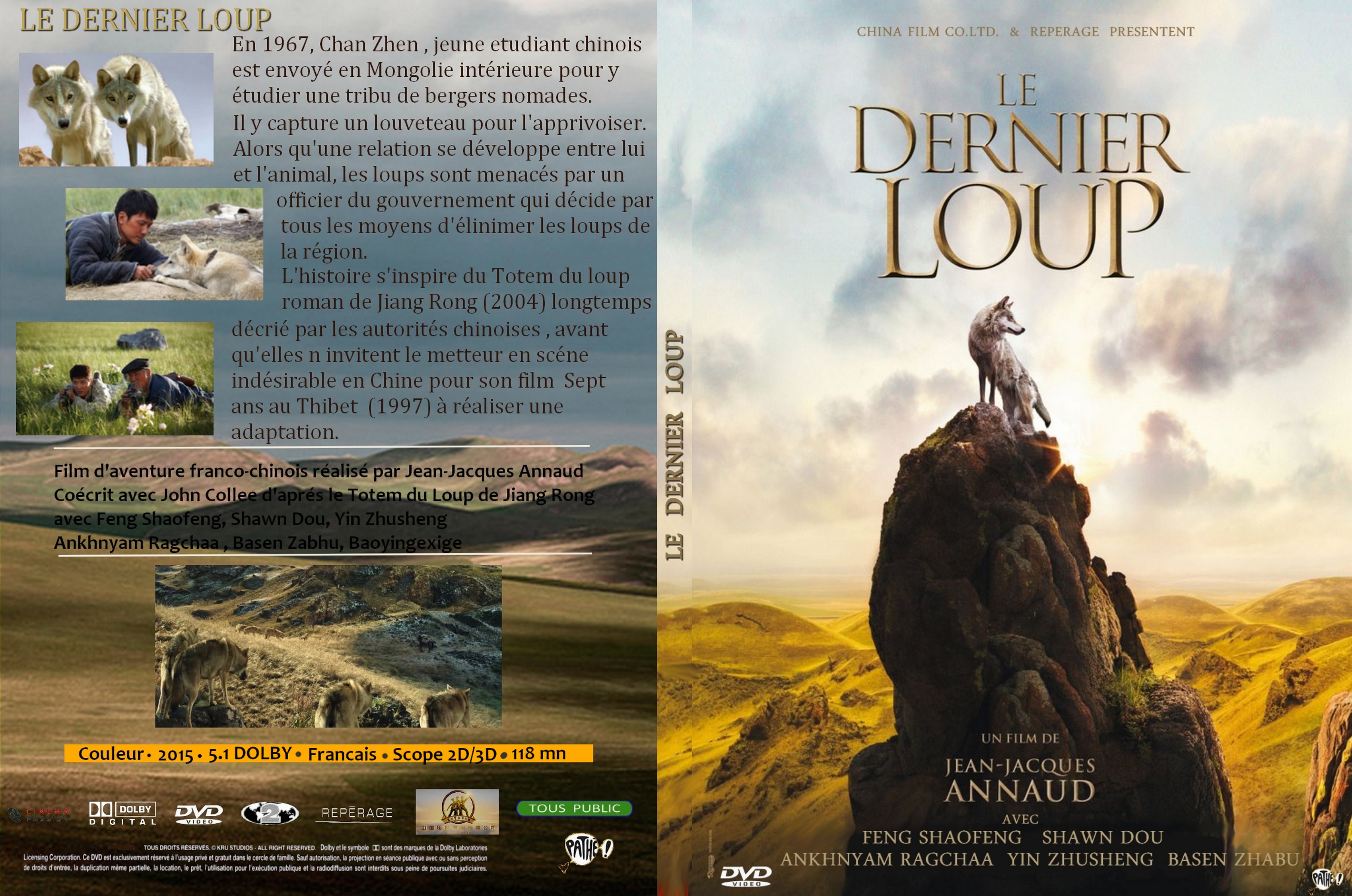 Jaquette DVD Le Dernier loup custom - SLIM