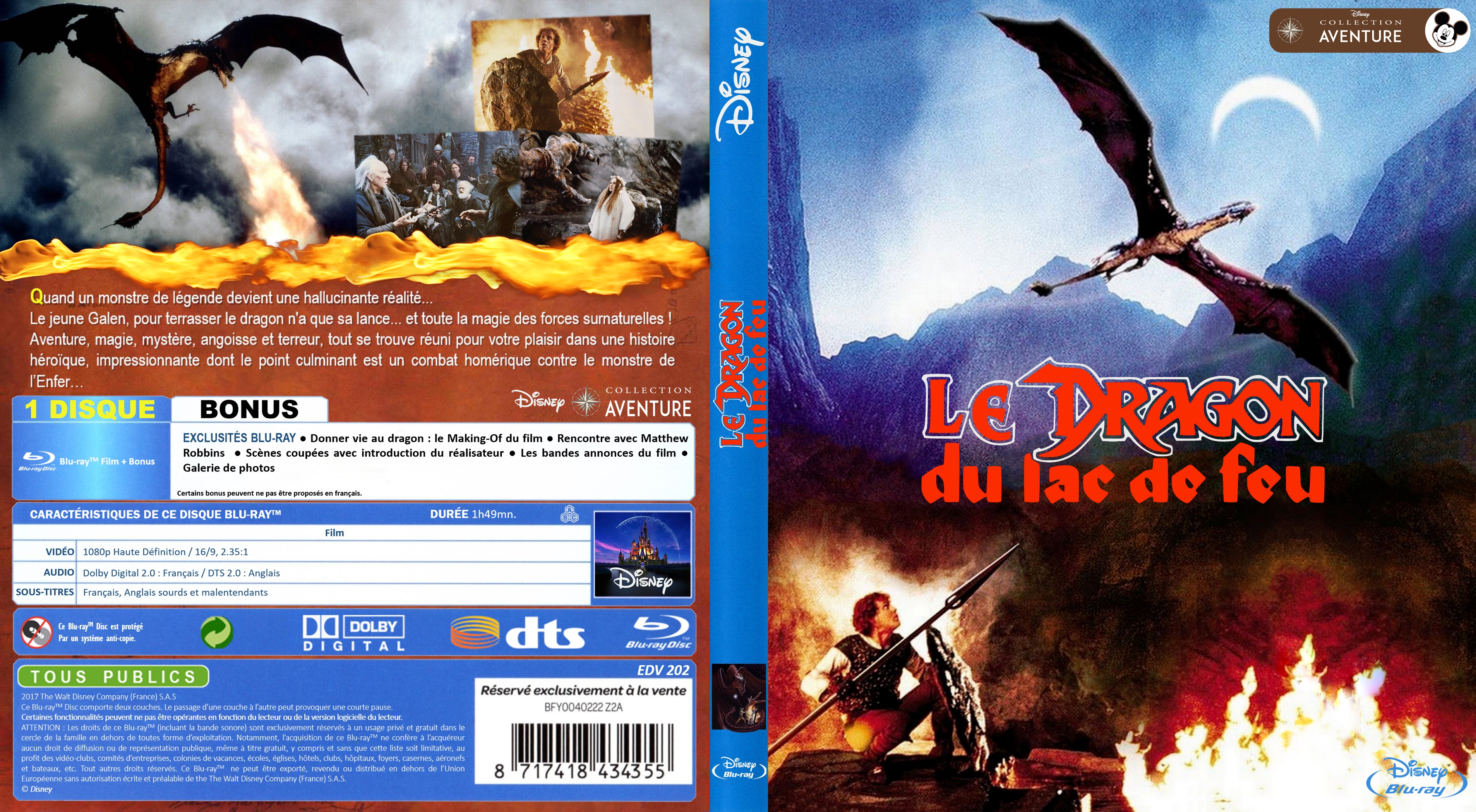 Jaquette DVD Le Dragon du lac de feu custom (BLU-RAY)