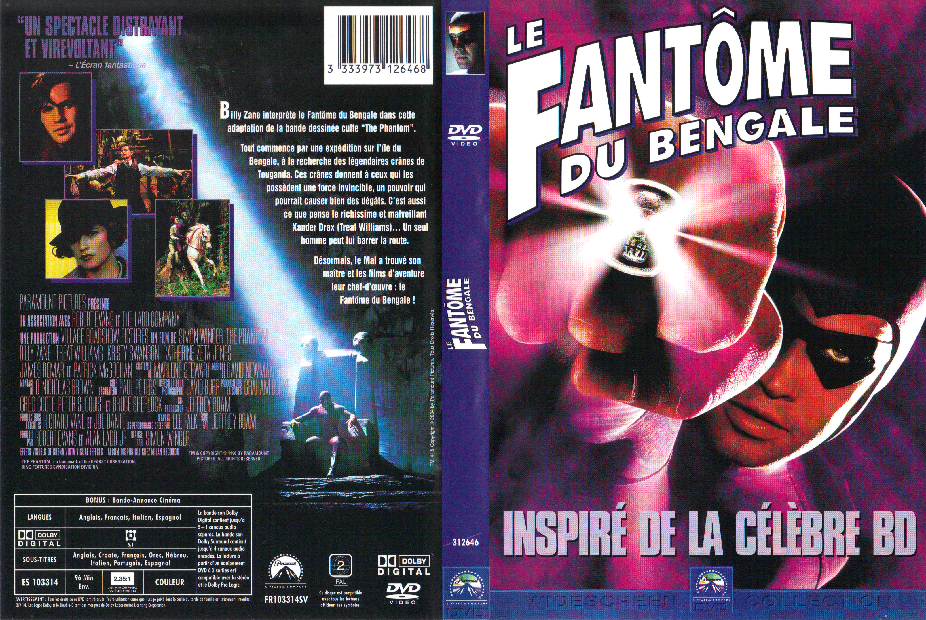 Jaquette DVD Le Fantome du Bengale