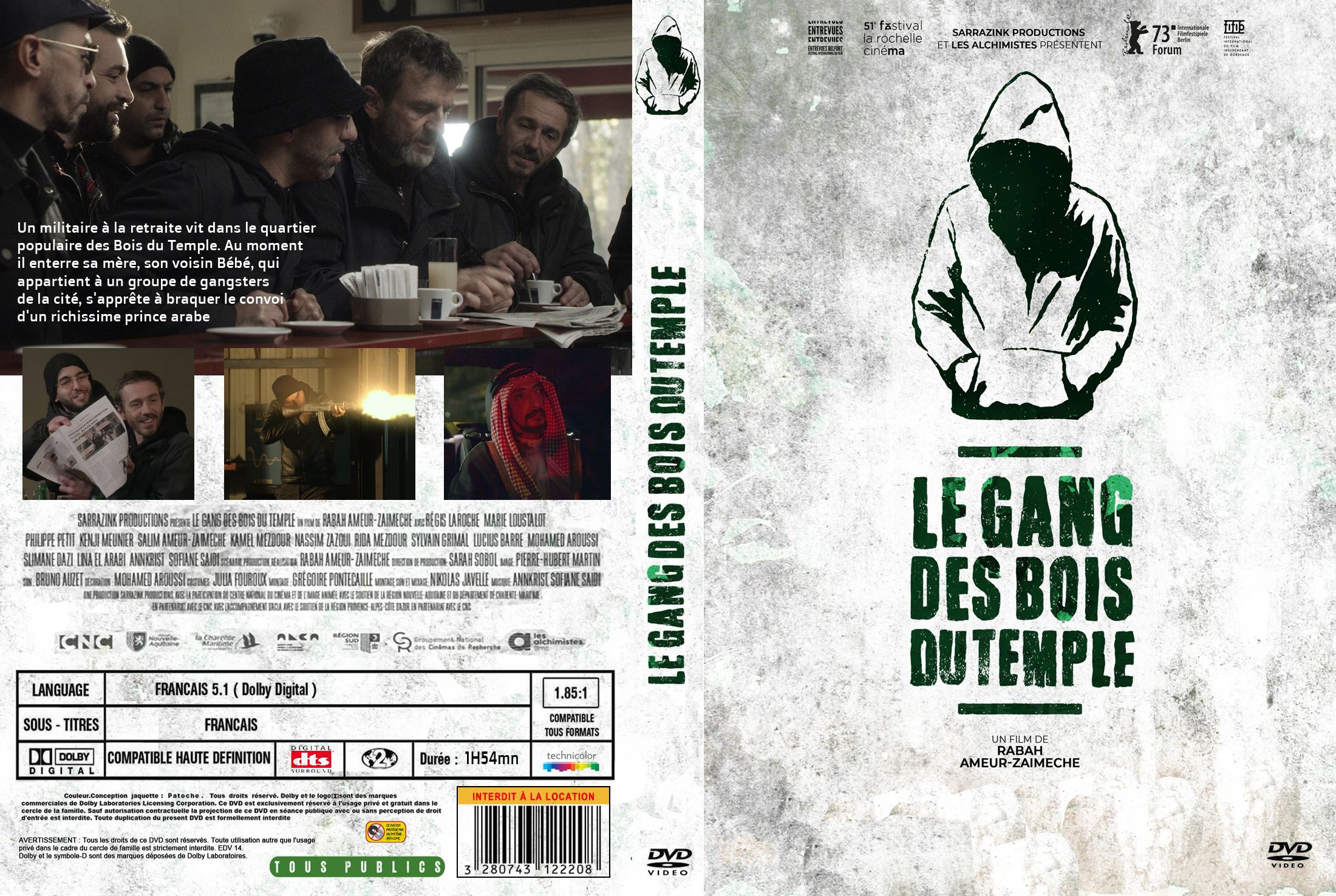 Jaquette DVD Le Gang des bois du temple custom