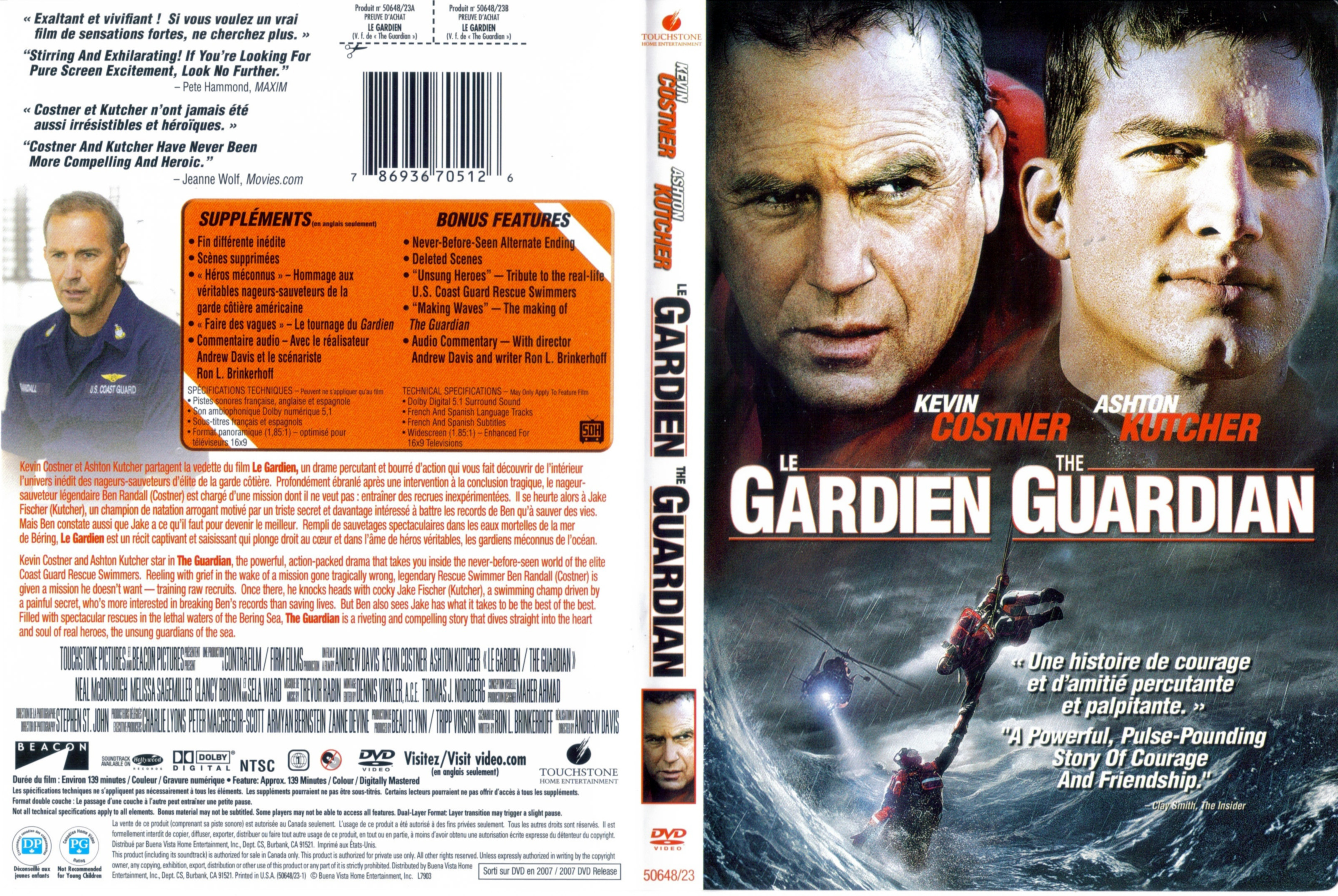 Jaquette DVD Le Gardien - The guardian (Canadienne)
