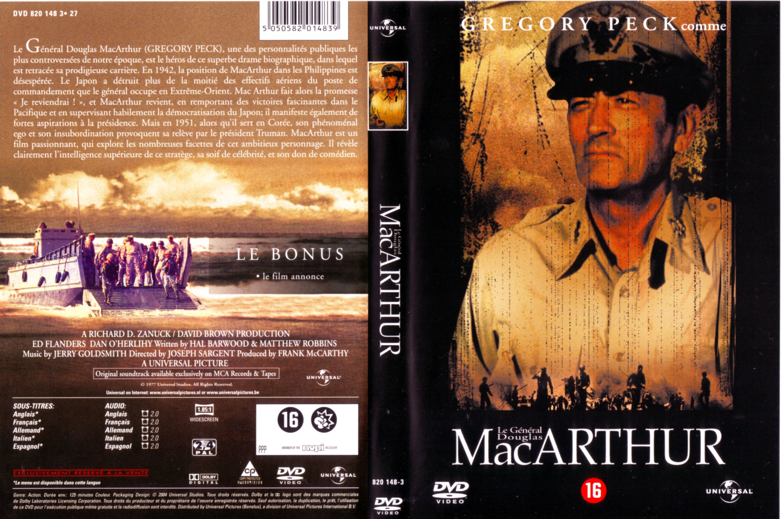 Jaquette DVD Le Gnral Douglas MacArthur