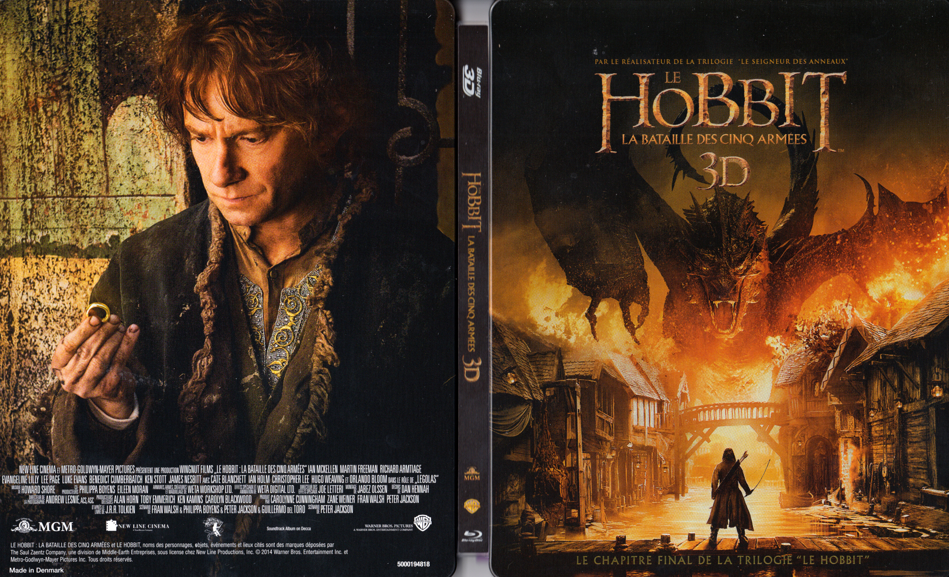 Jaquette DVD Le Hobbit la Bataille des Cinq Armes (BLU-RAY) v2