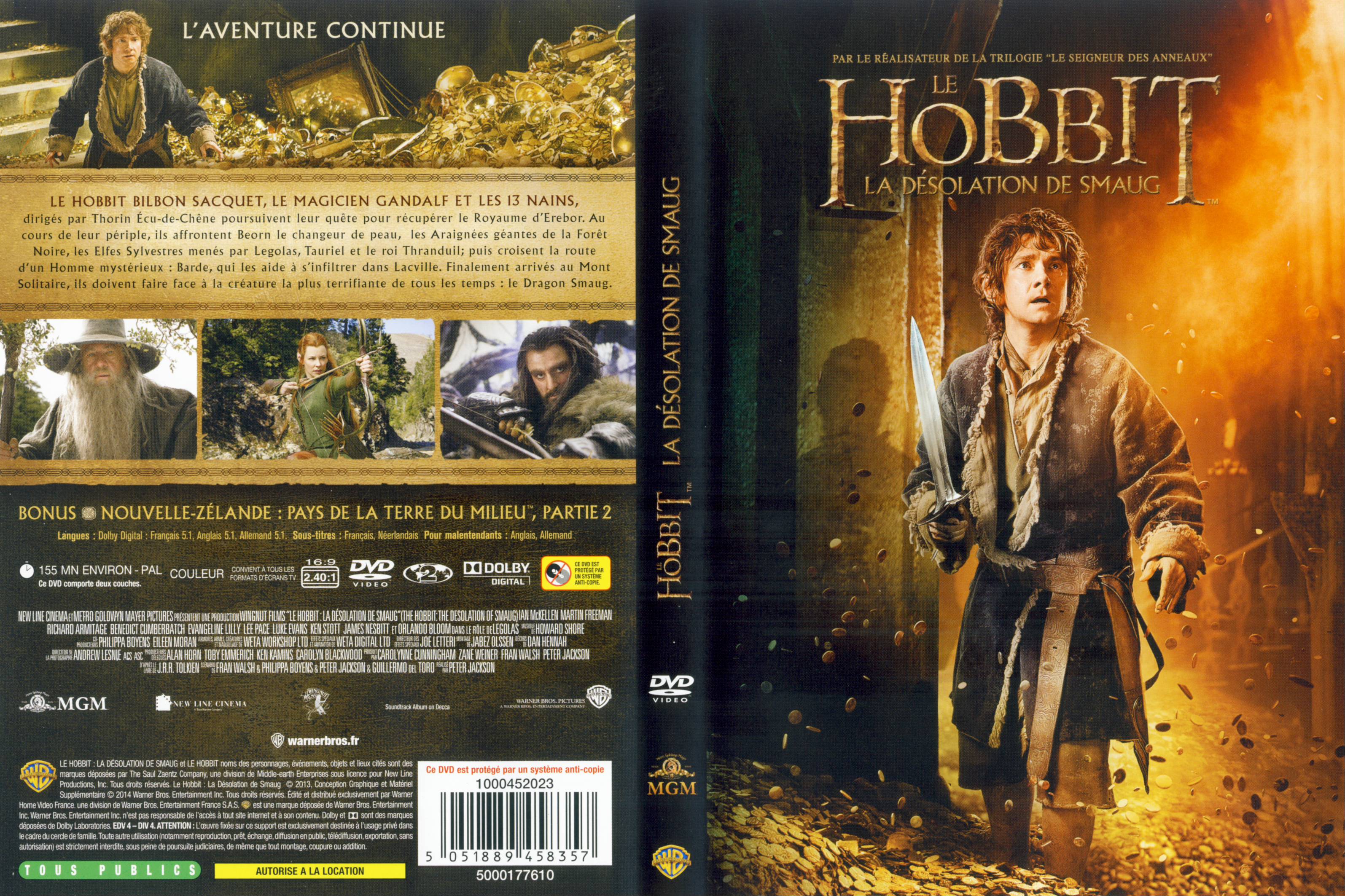 Jaquette DVD Le Hobbit la Dsolation de Smaug