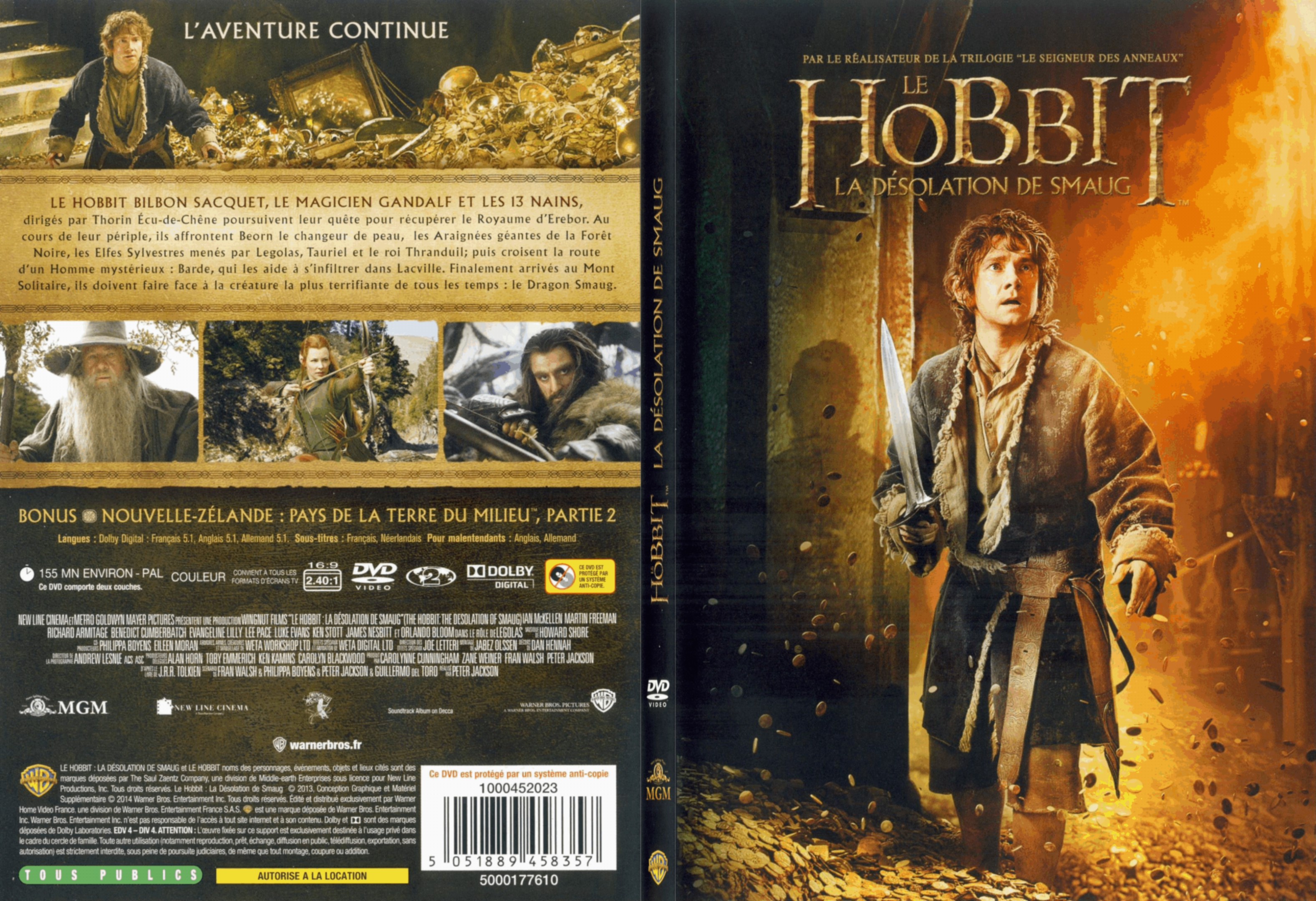 Jaquette DVD Le Hobbit la Dsolation de Smaug - SLIM