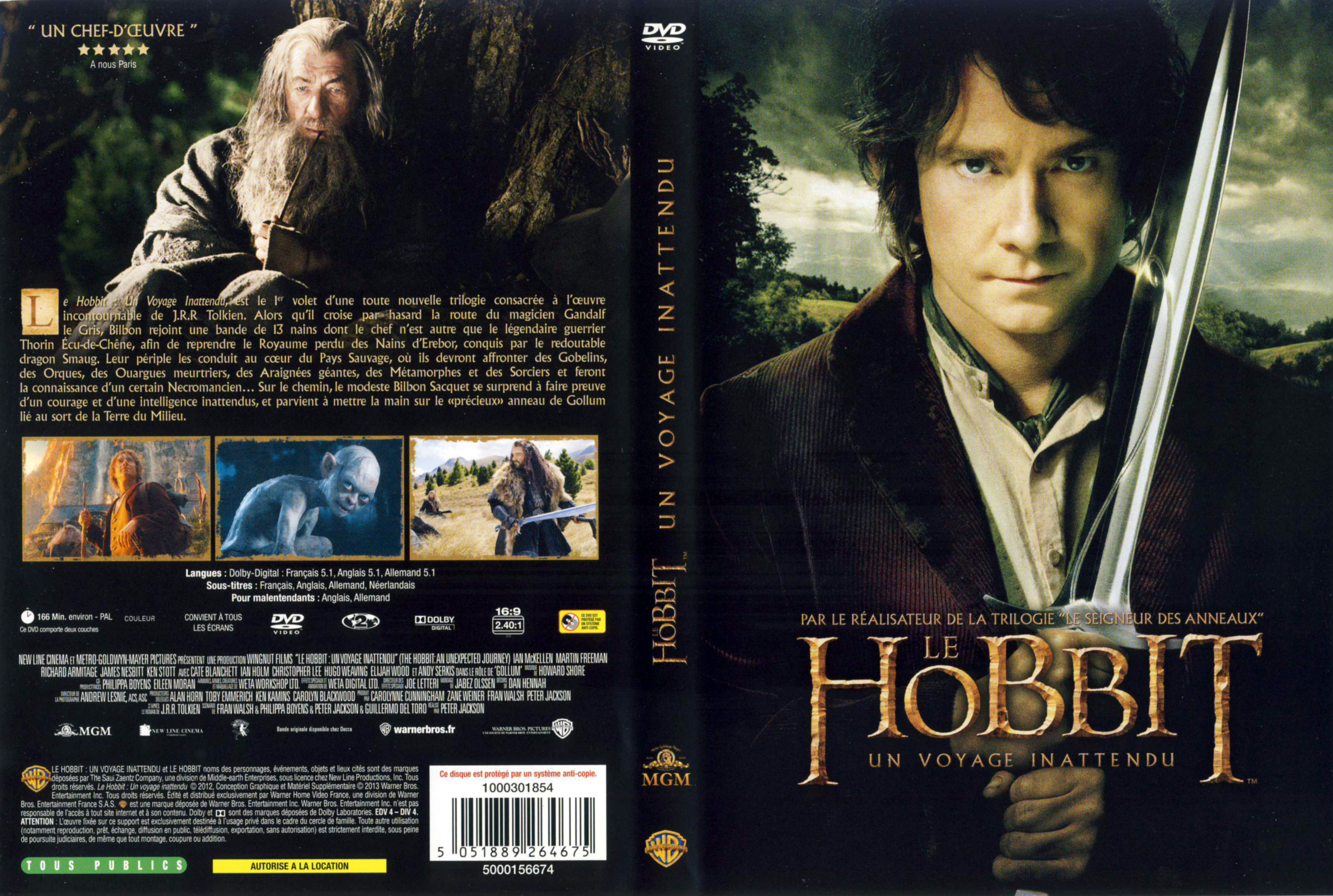 Jaquette DVD Le Hobbit un voyage inattendu