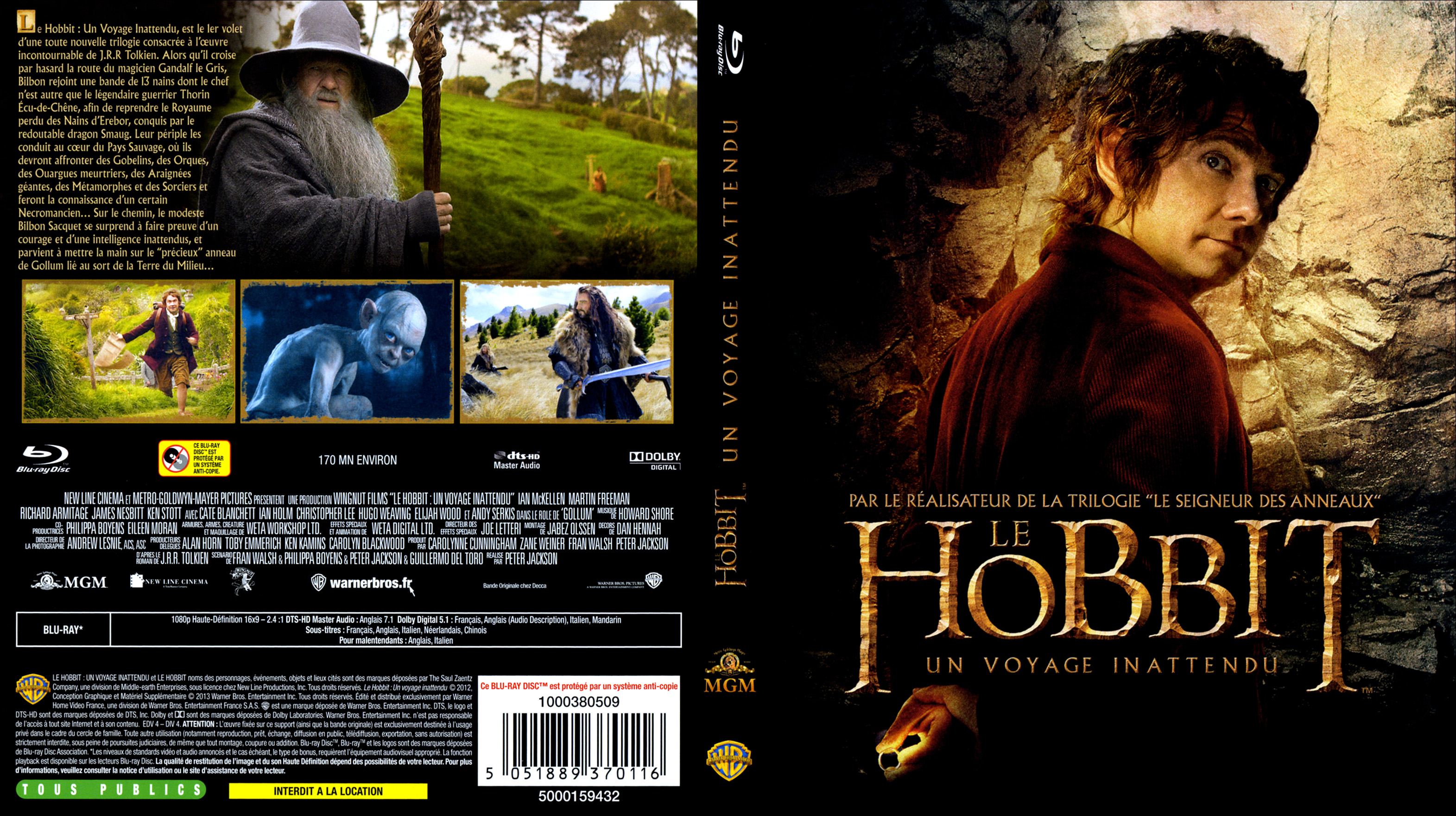 Jaquette DVD Le Hobbit un voyage inattendu (BLU-RAY)