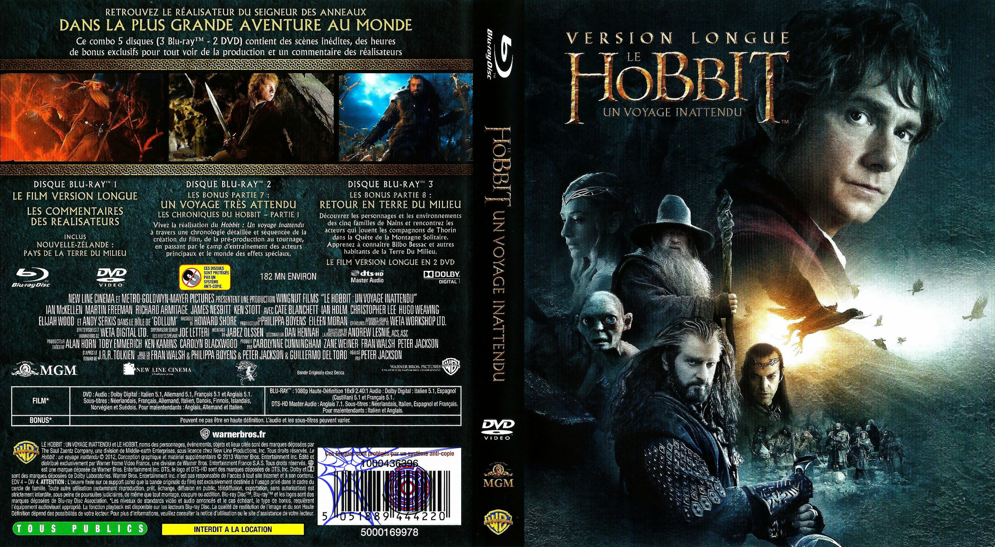 Jaquette DVD Le Hobbit un voyage inattendu (BLU-RAY) v5