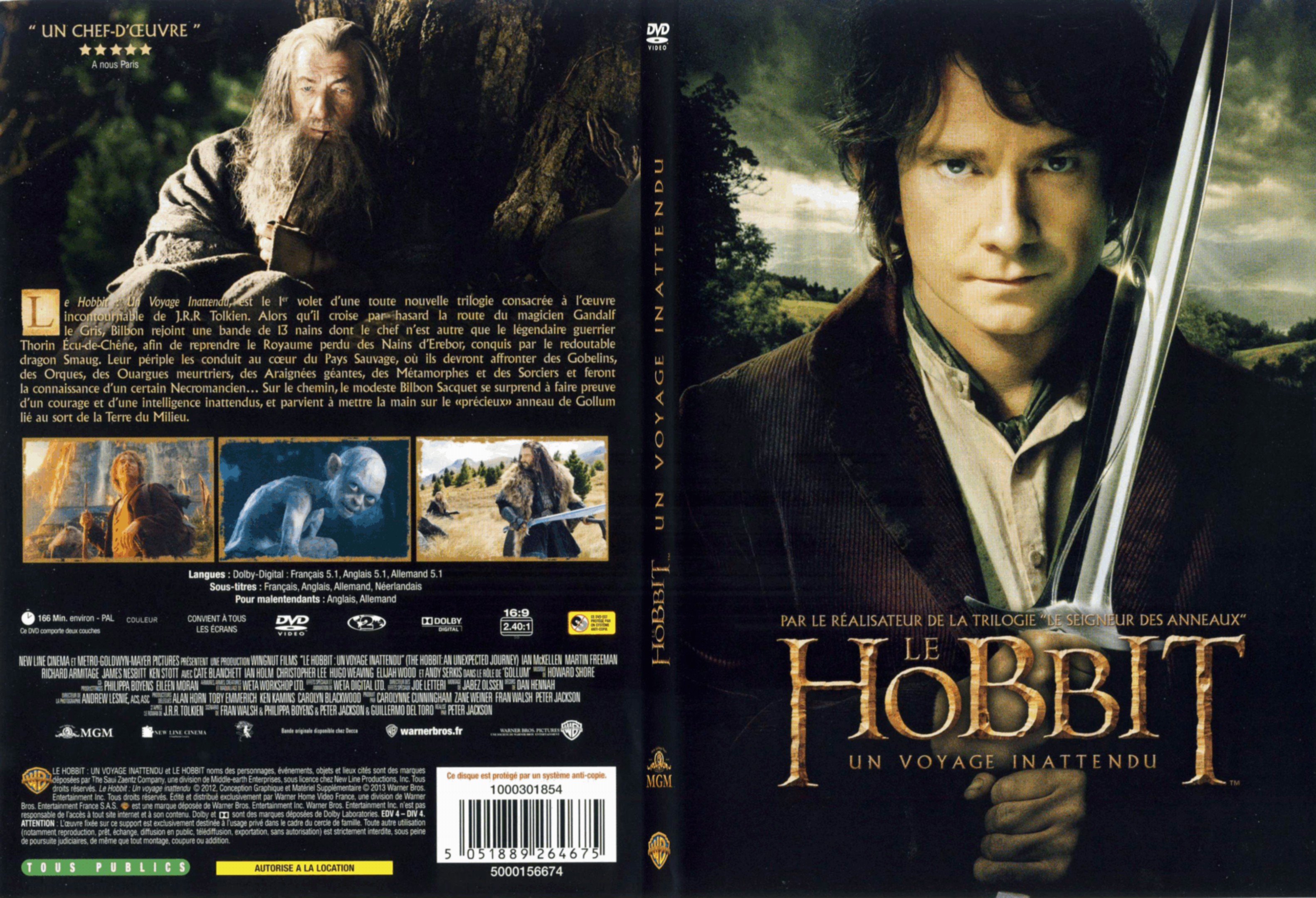 Jaquette DVD Le Hobbit un voyage inattendu - SLIM