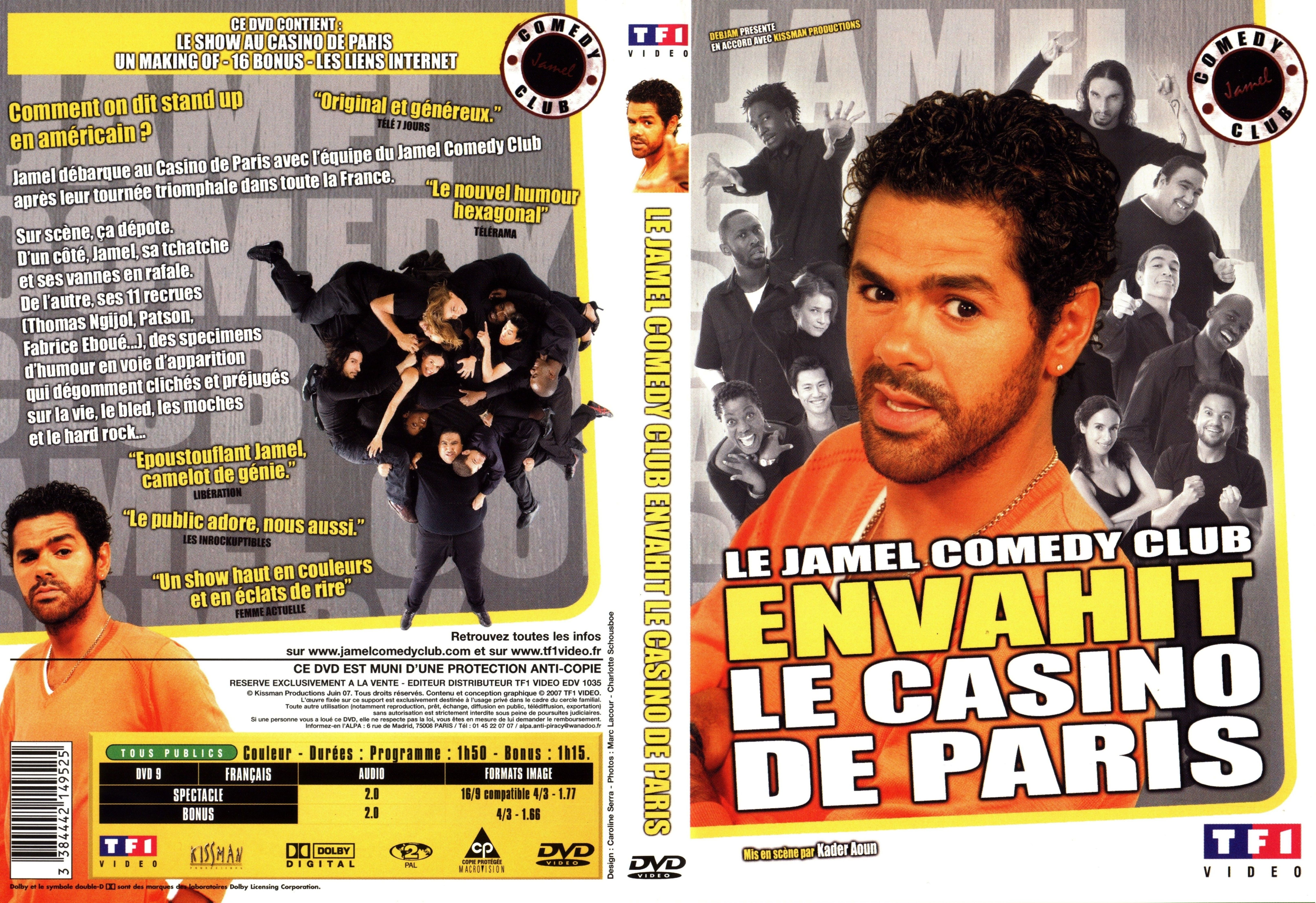 Jaquette DVD Le Jamel Comedy Club envahit le casino de paris