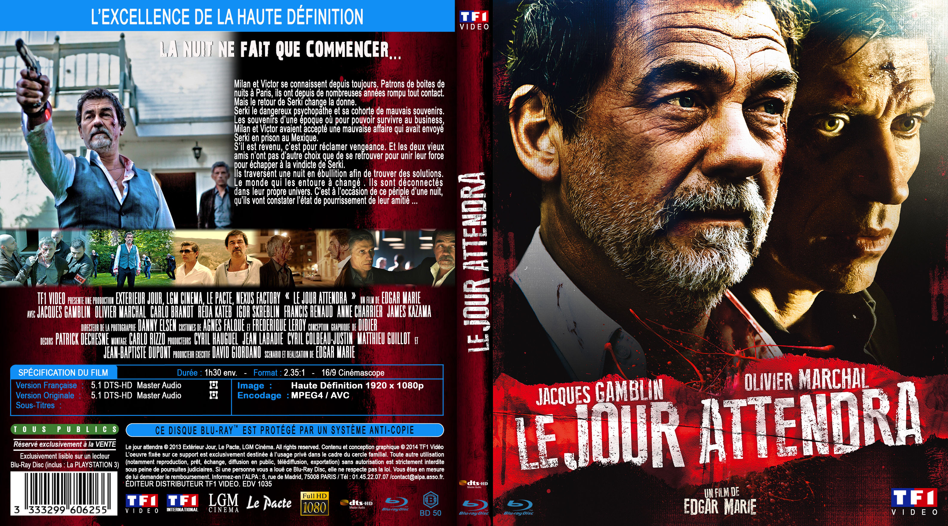 Jaquette DVD Le Jour Attendra custom (BLU-RAY)