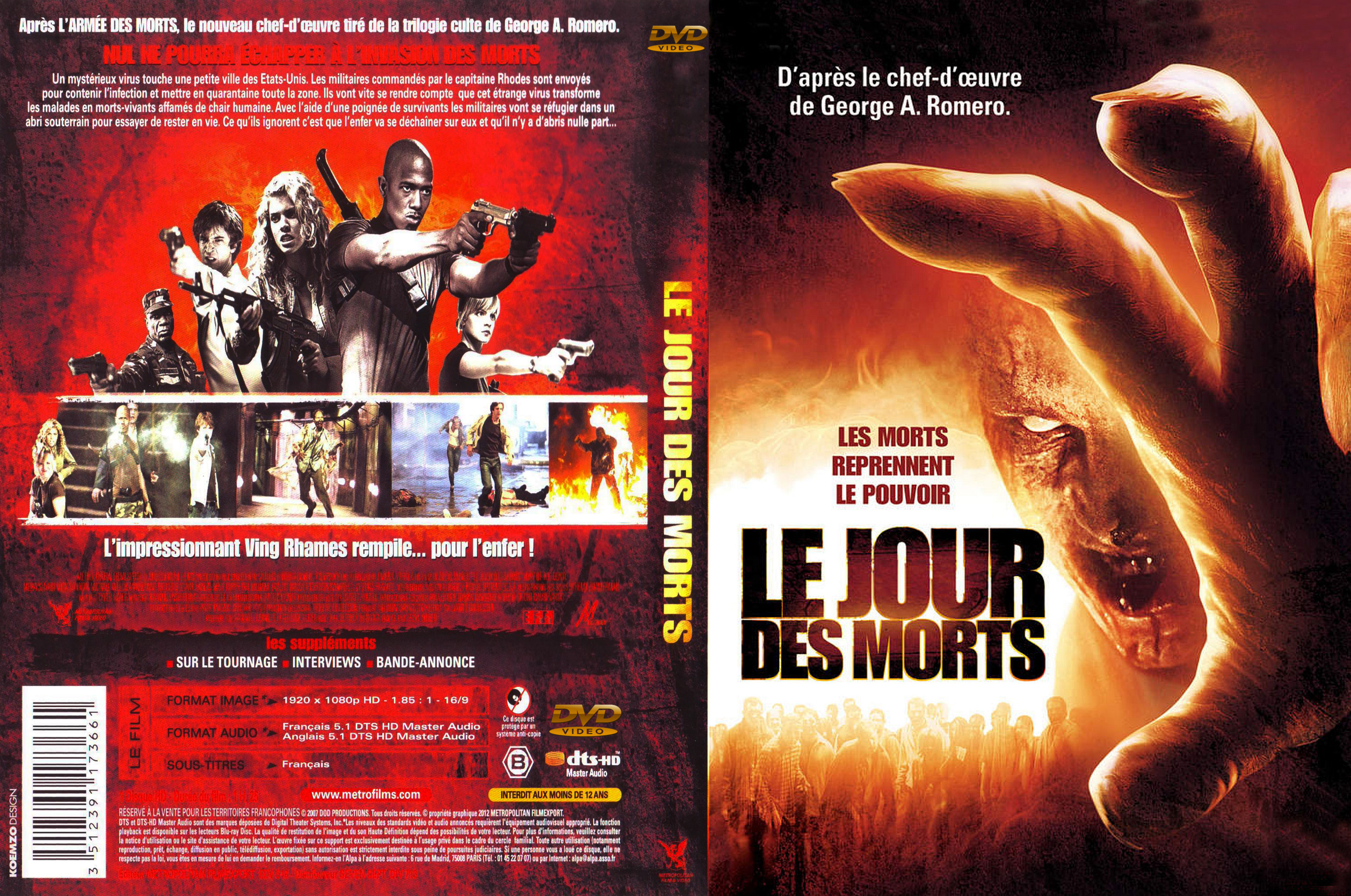 Jaquette DVD Le Jour des Morts custom