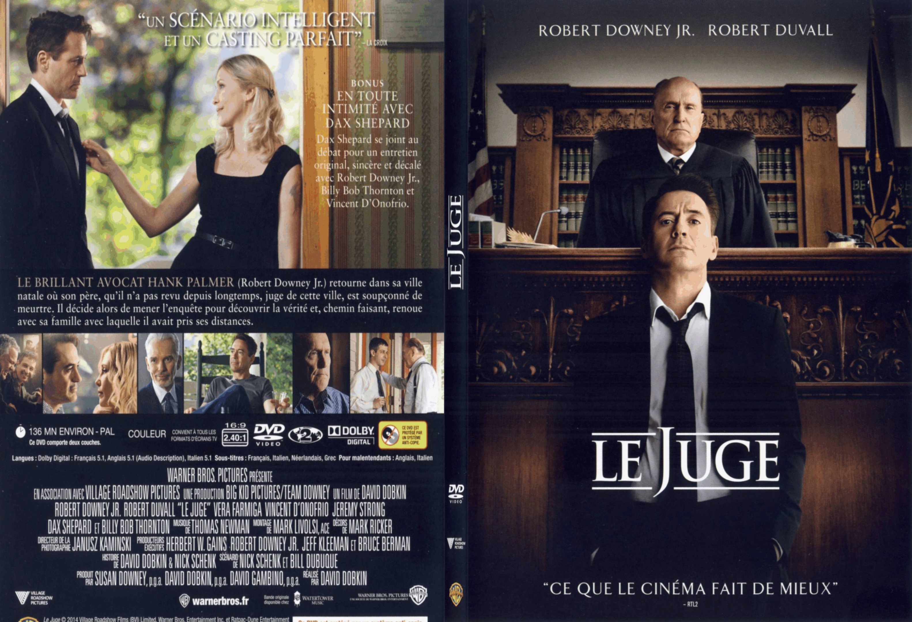 Jaquette DVD Le Juge (2014) - SLIM