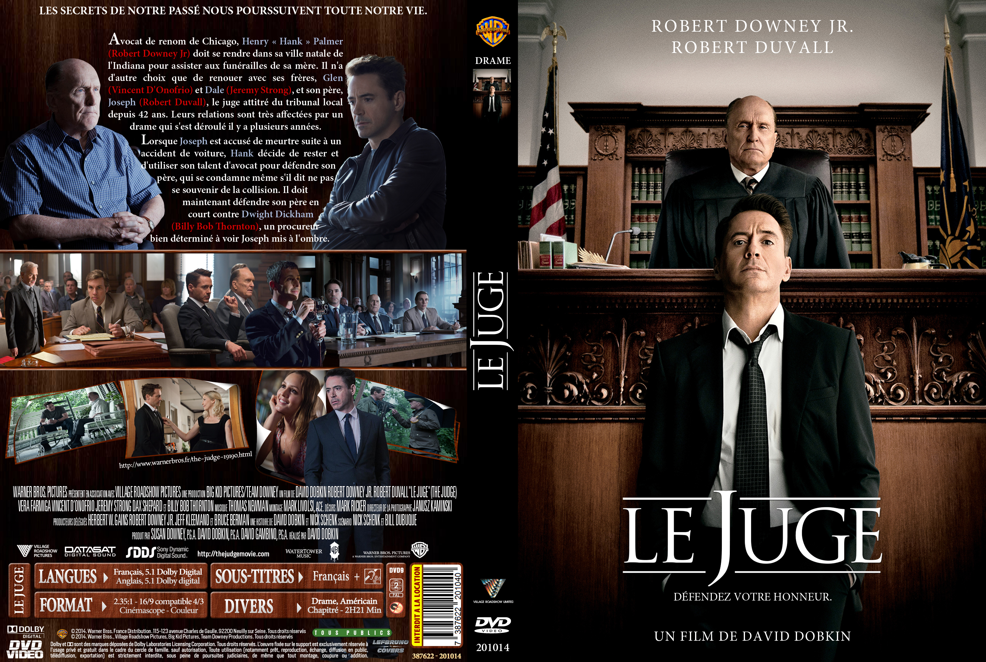 Jaquette DVD Le Juge (2014) custom