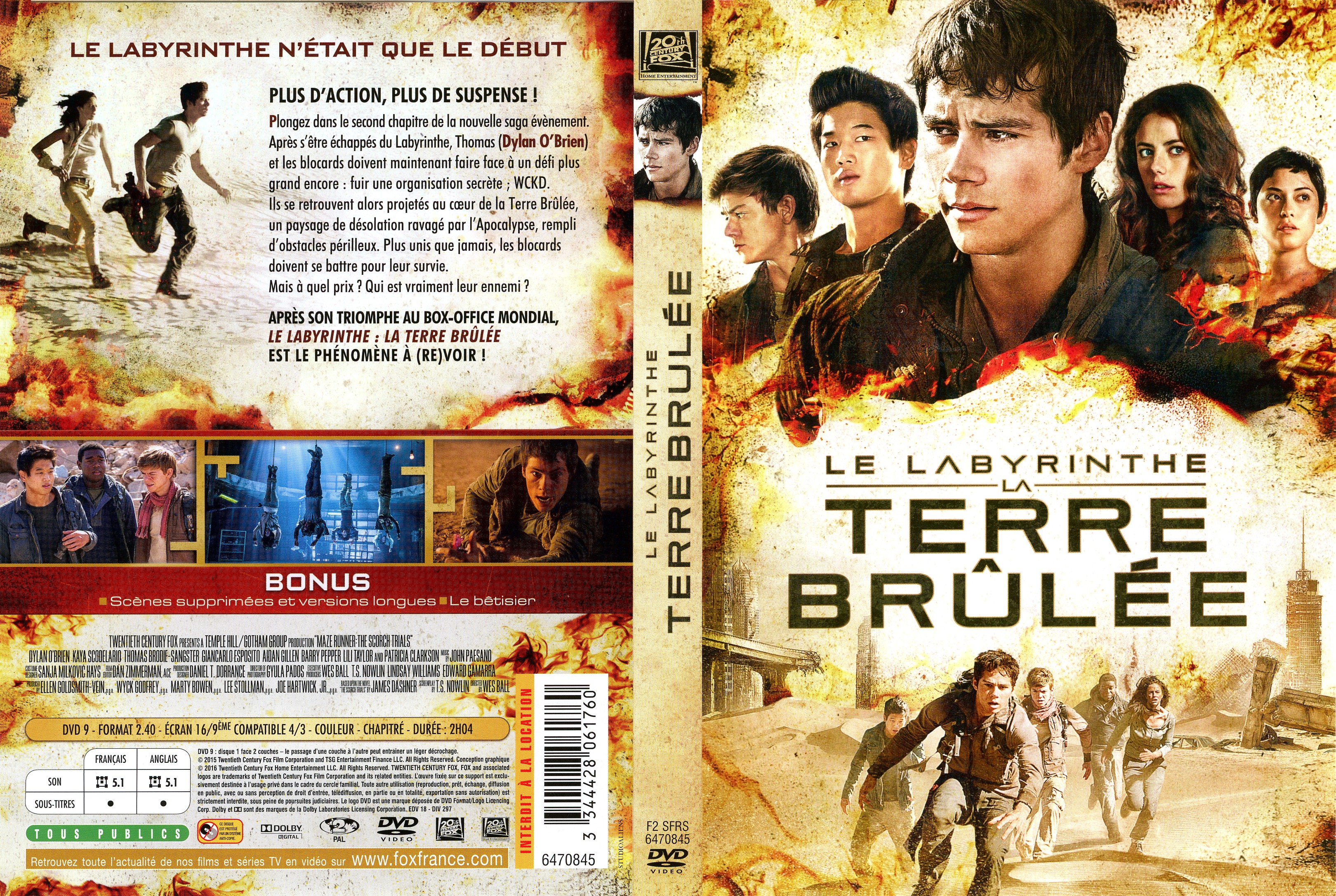 Jaquette DVD Le Labyrinthe : La Terre brule
