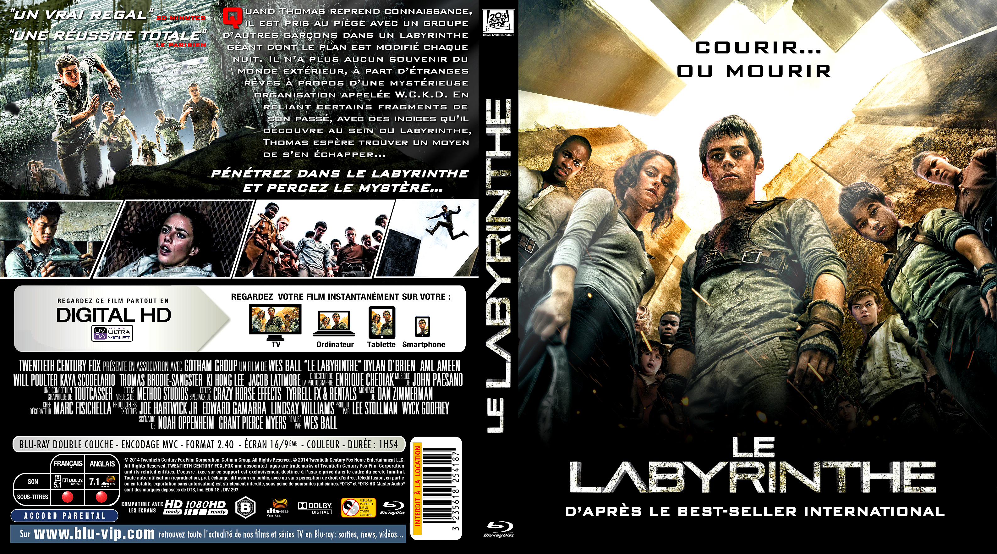 Jaquette DVD Le Labyrinthe custom (BLU-RAY)