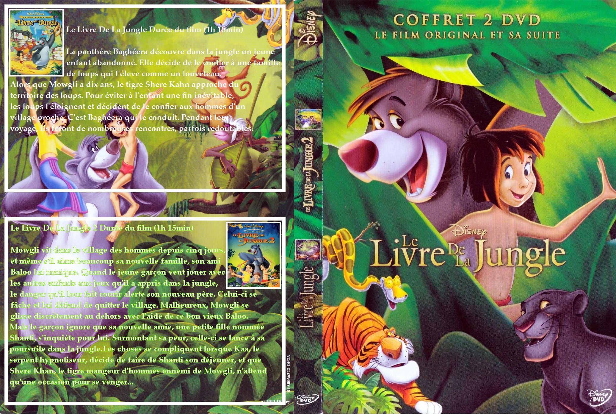 Jaquette DVD Le Livre de la jungle 1 & 2 v2 Custom 