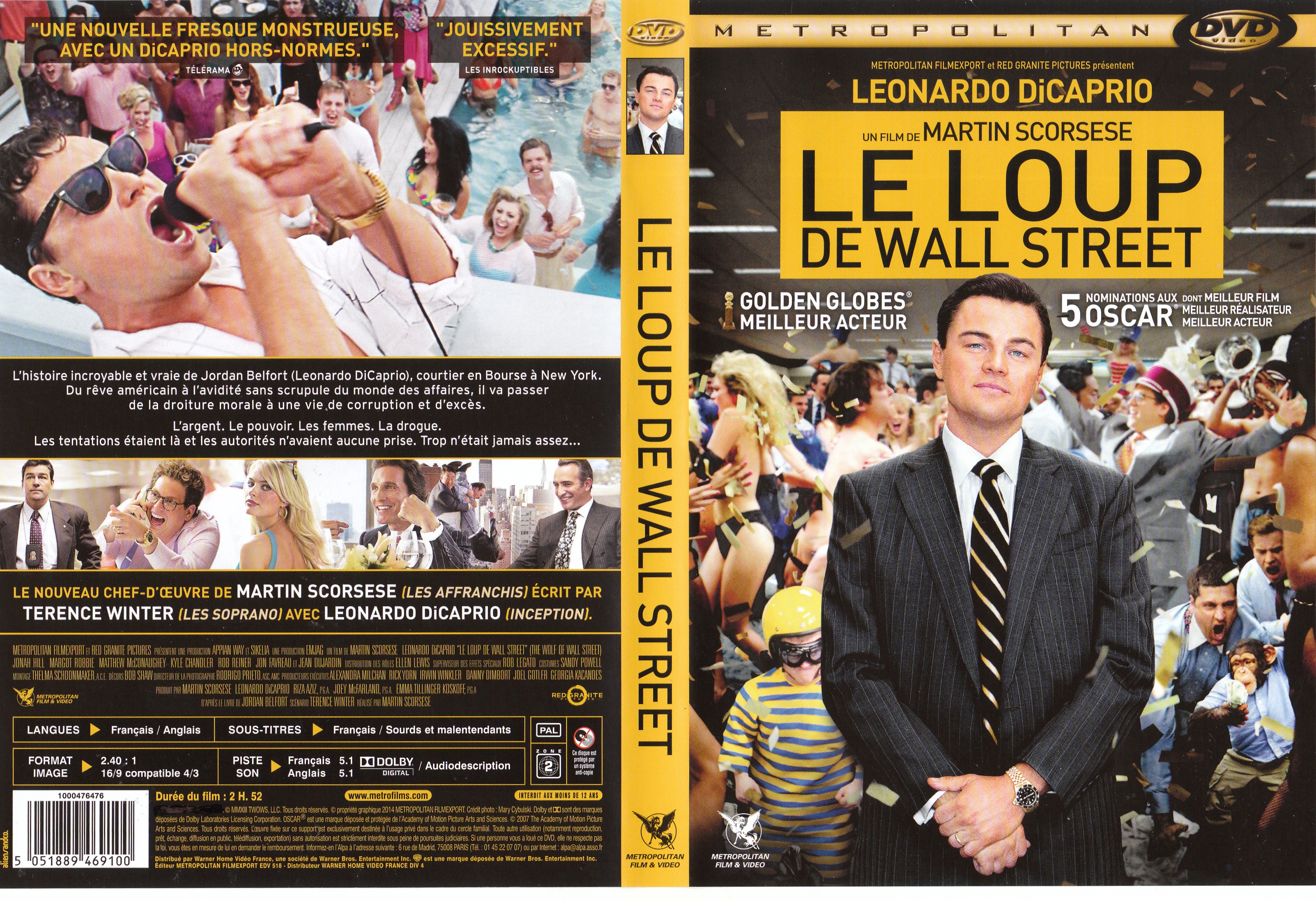 Jaquette DVD Le Loup de Wall Street