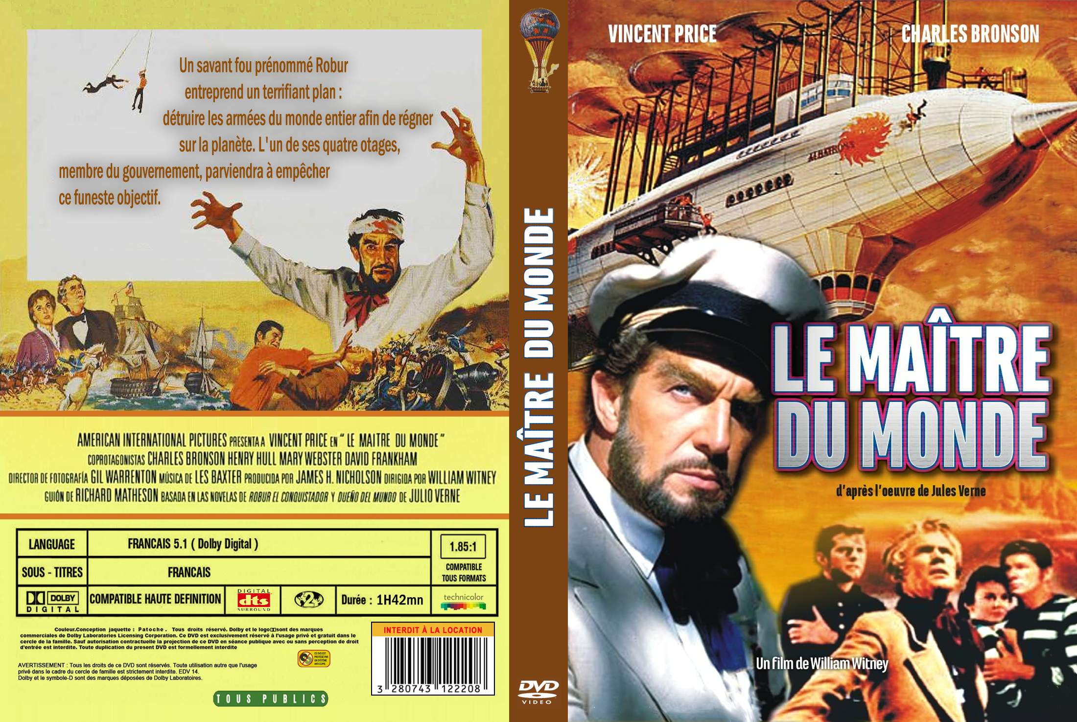 Jaquette DVD Le Maitre du monde custom