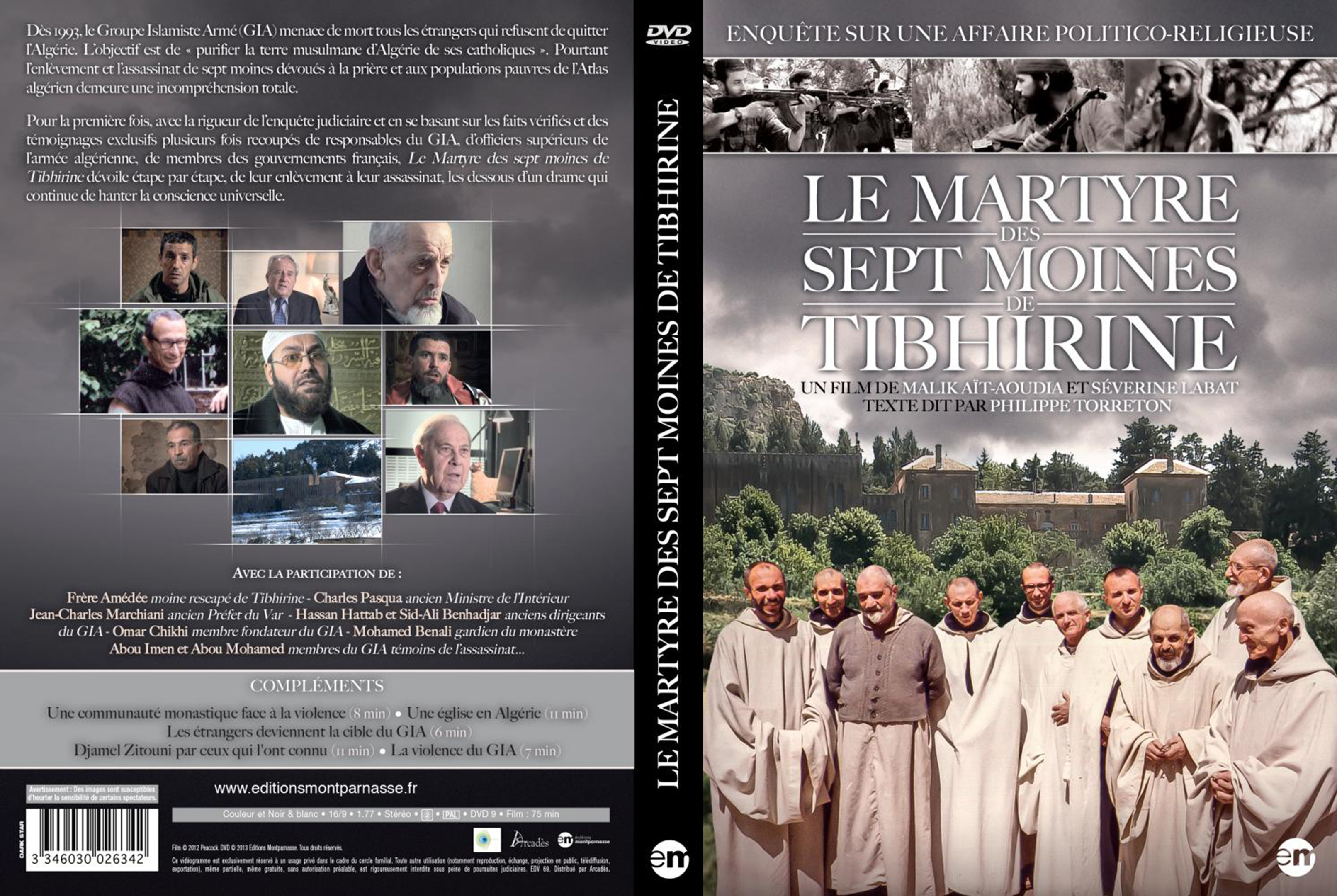 Jaquette DVD Le Martyre des sept moines de Tibhirine custom