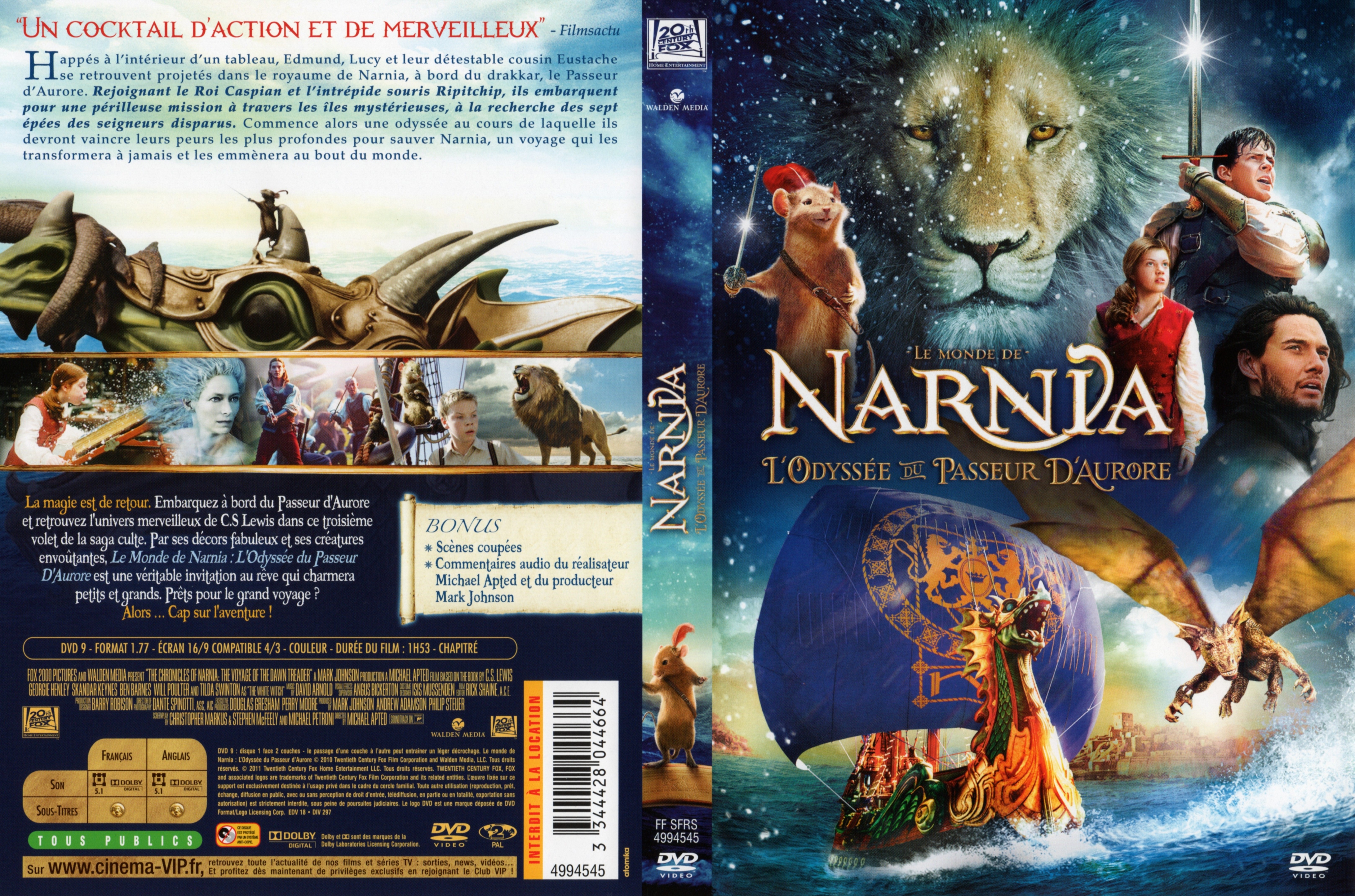 Jaquette DVD Le Monde de Narnia : L