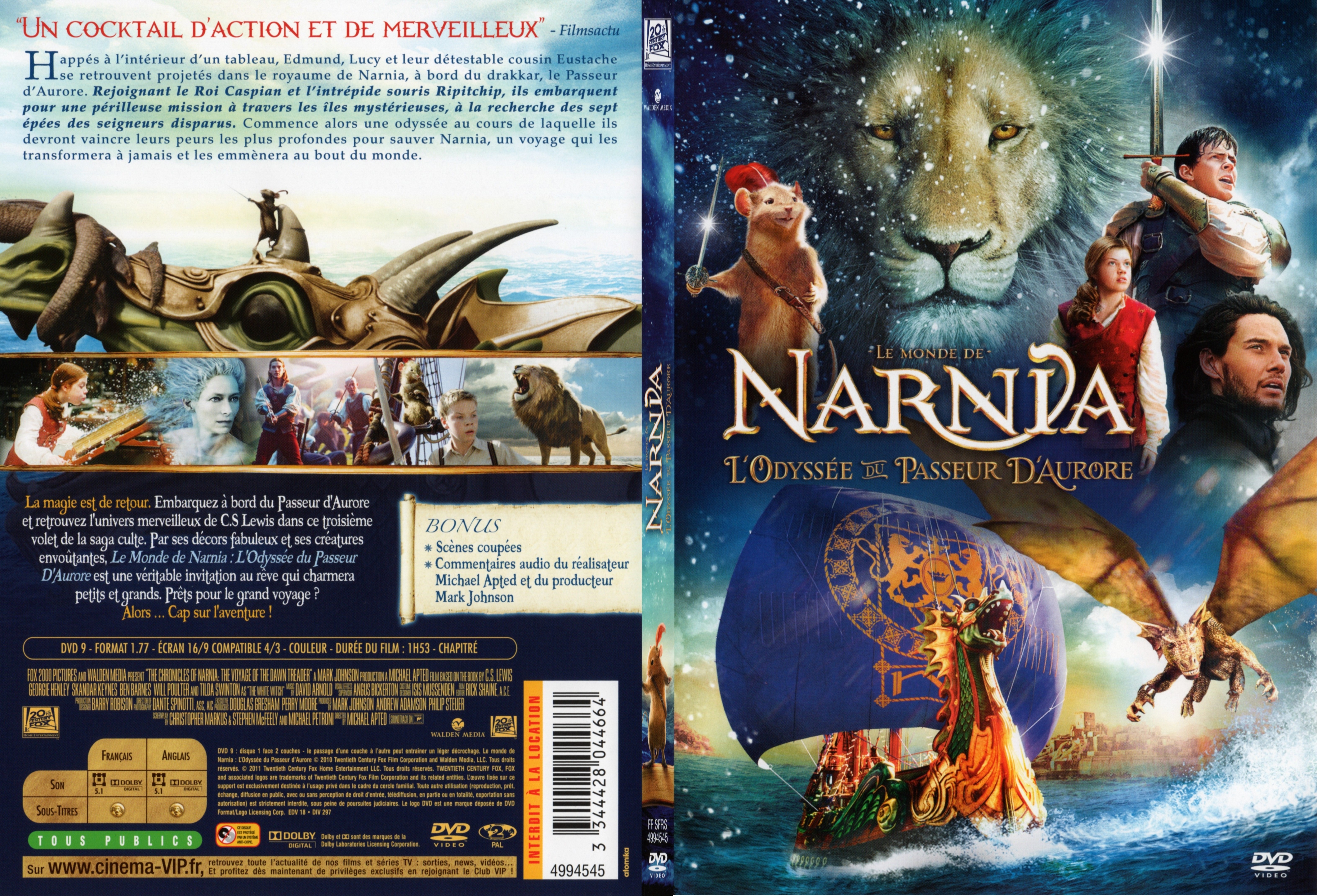 Jaquette DVD Le Monde de Narnia : L