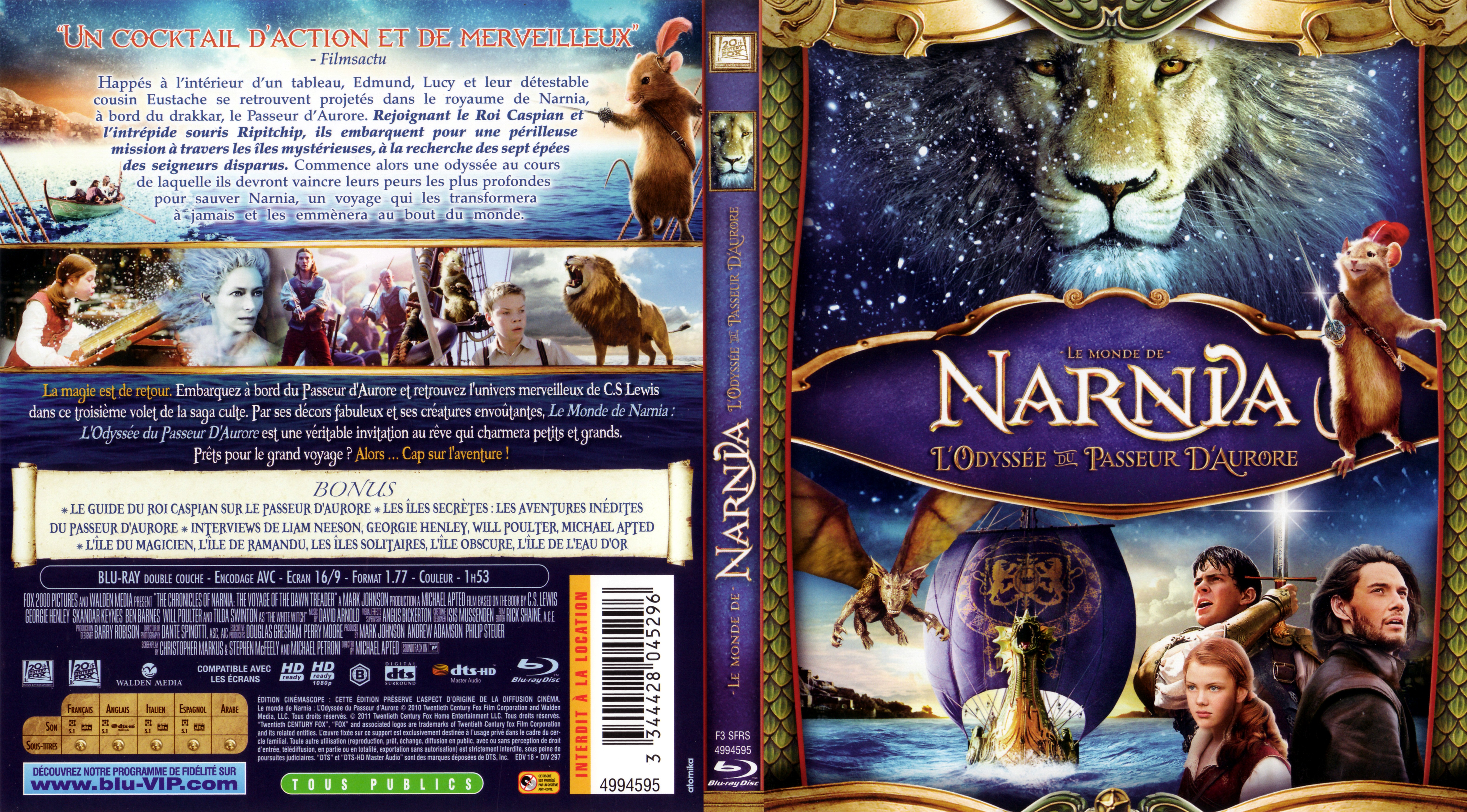 Jaquette DVD Le Monde de Narnia : L