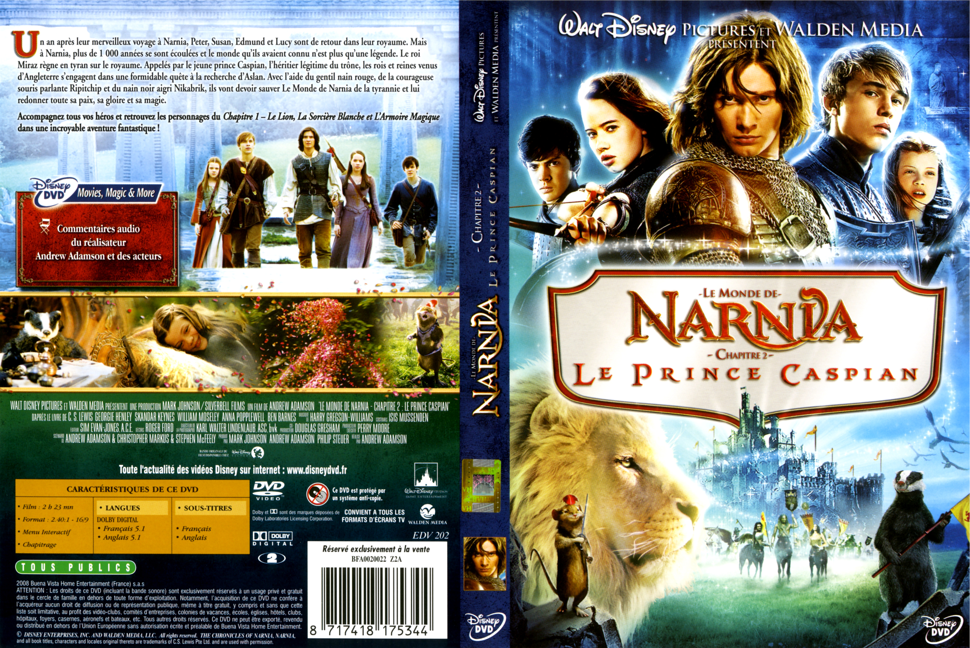 Jaquette DVD Le Monde de Narnia chapitre 2 - Prince Caspian