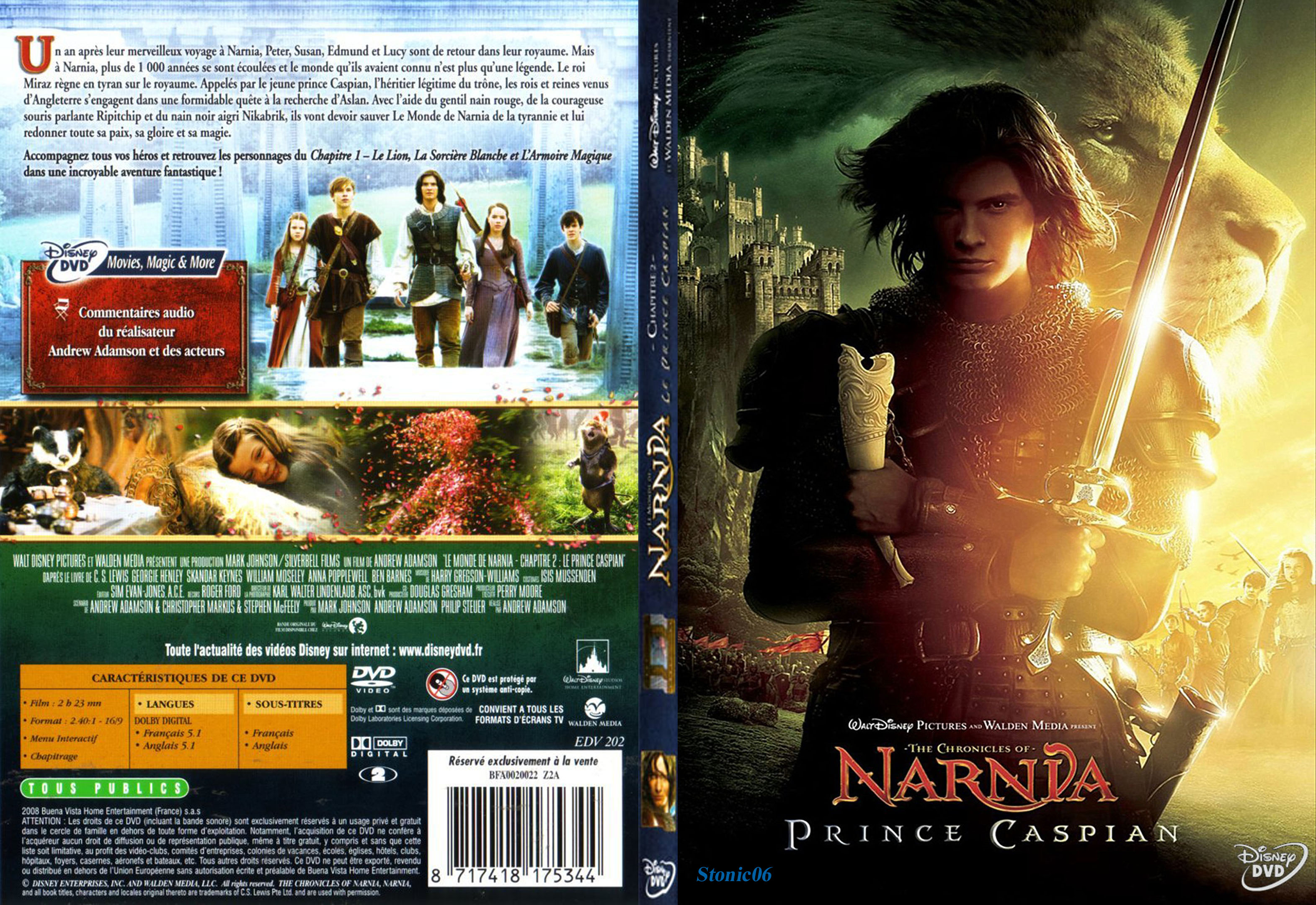 Jaquette DVD Le Monde de Narnia chapitre 2 - Prince Caspian - SLIM