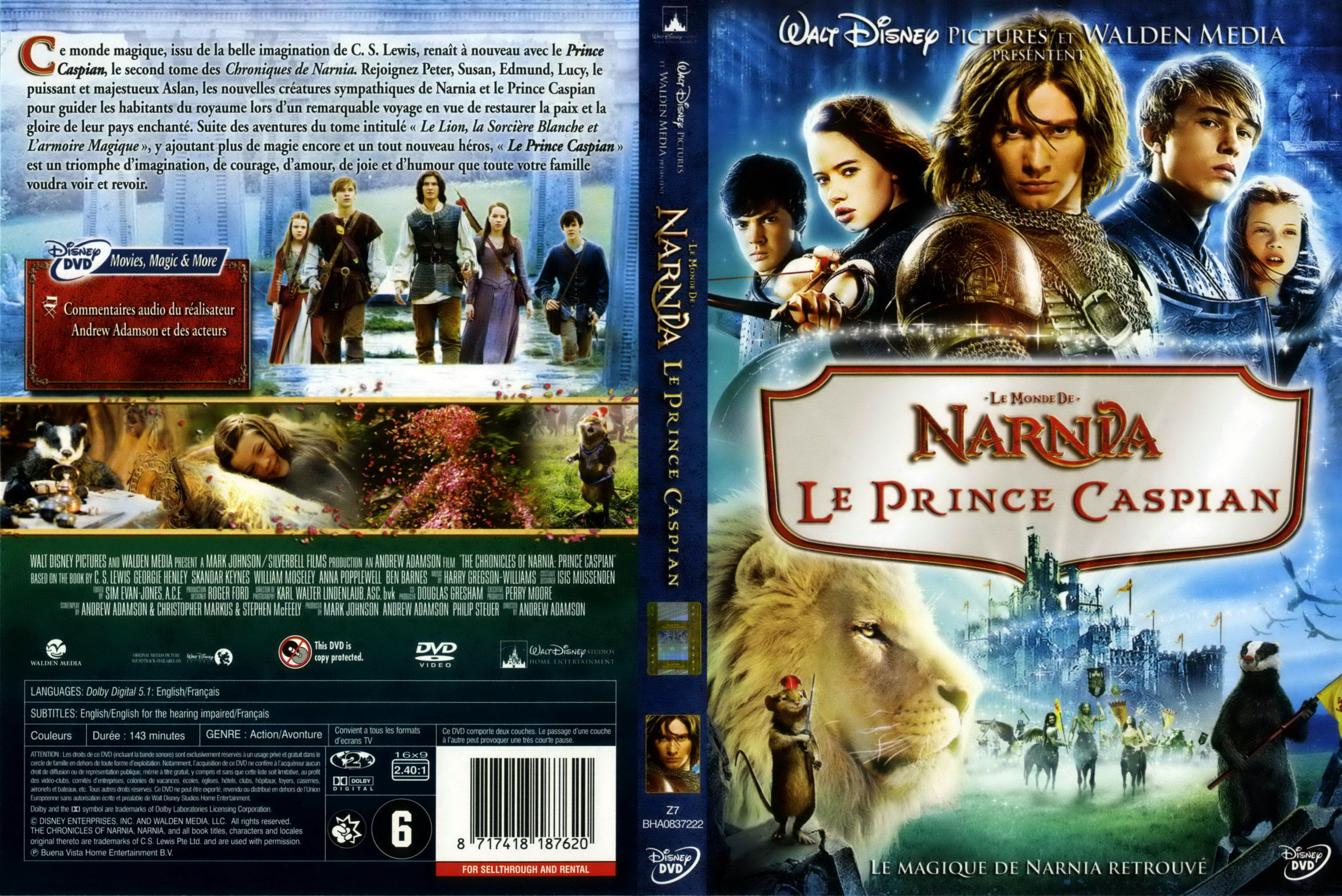Jaquette DVD Le Monde de Narnia chapitre 2 - Prince Caspian v2