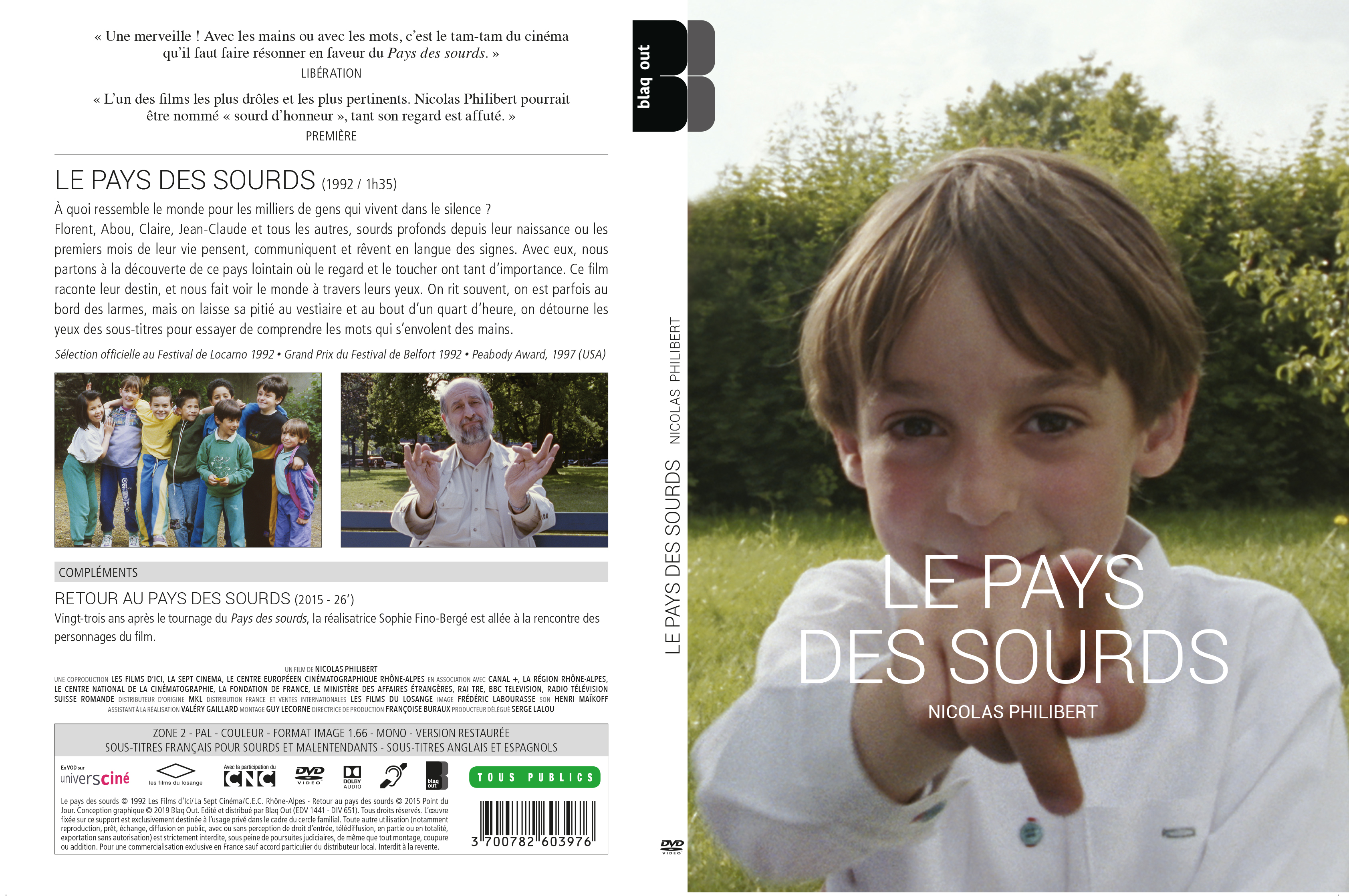 Jaquette DVD Le Pays des sourds