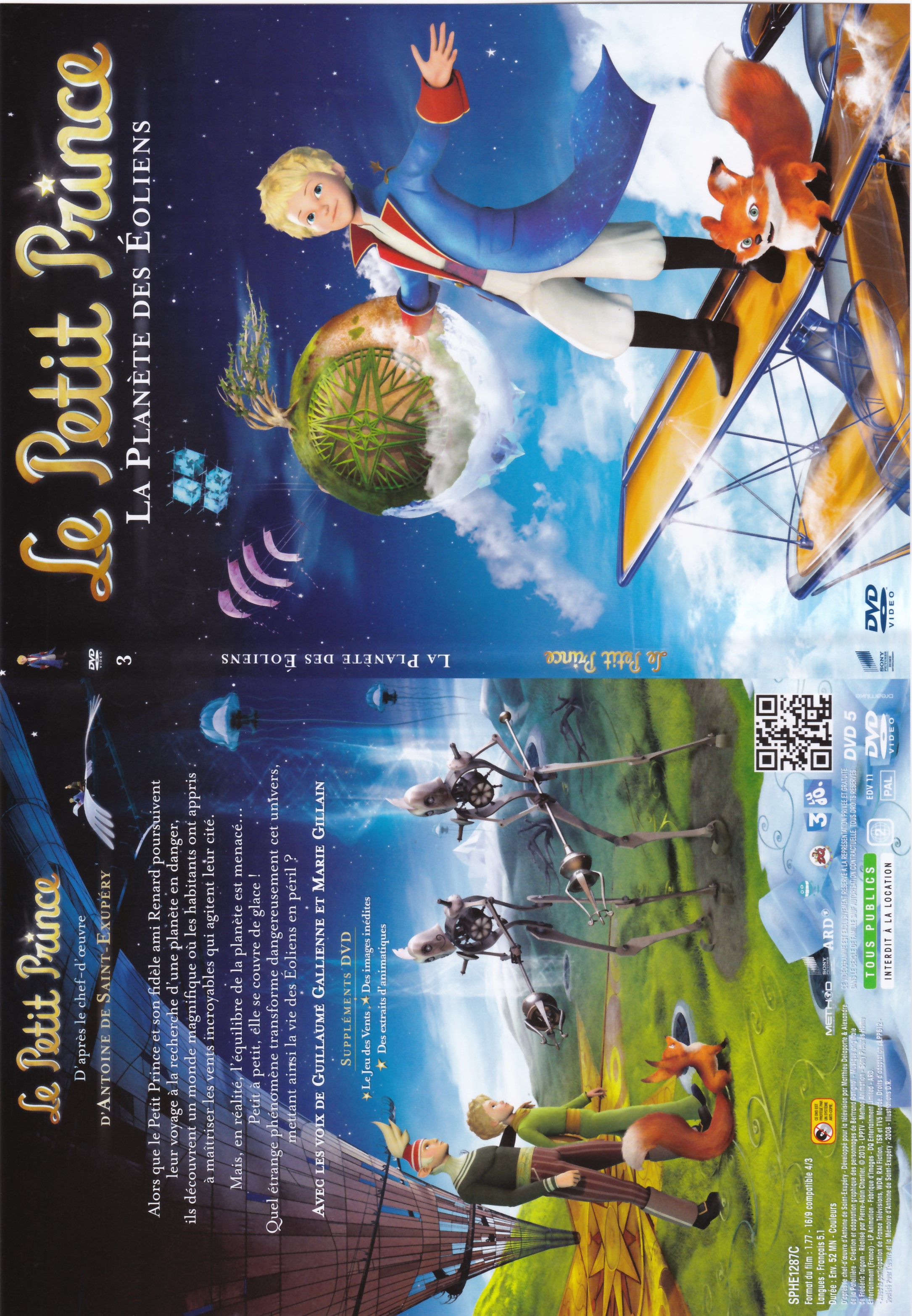Jaquette DVD Le Petit Prince - 3- La Planete des Eoliens