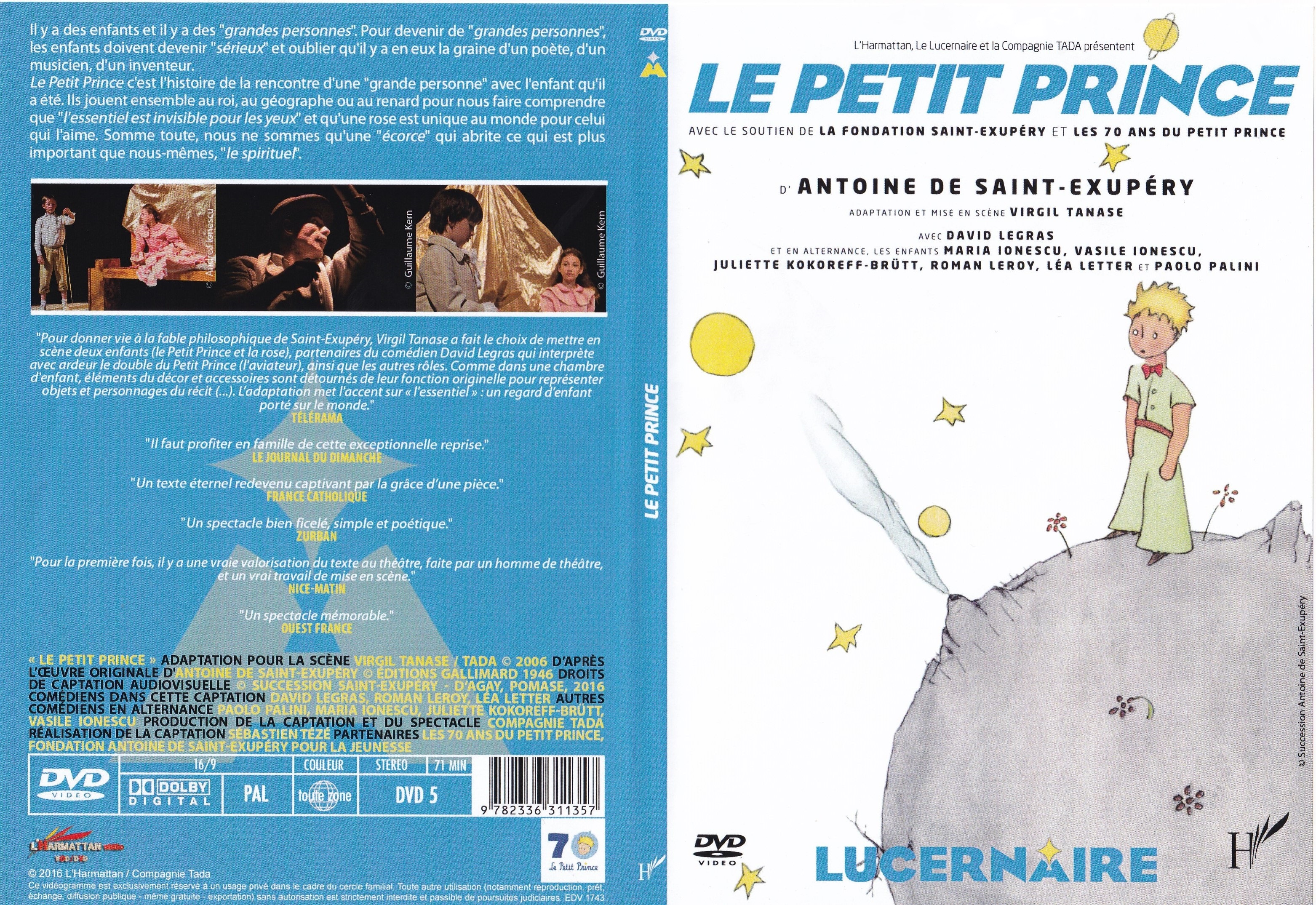 Jaquette DVD Le Petit Prince - Theatre Lucernaire