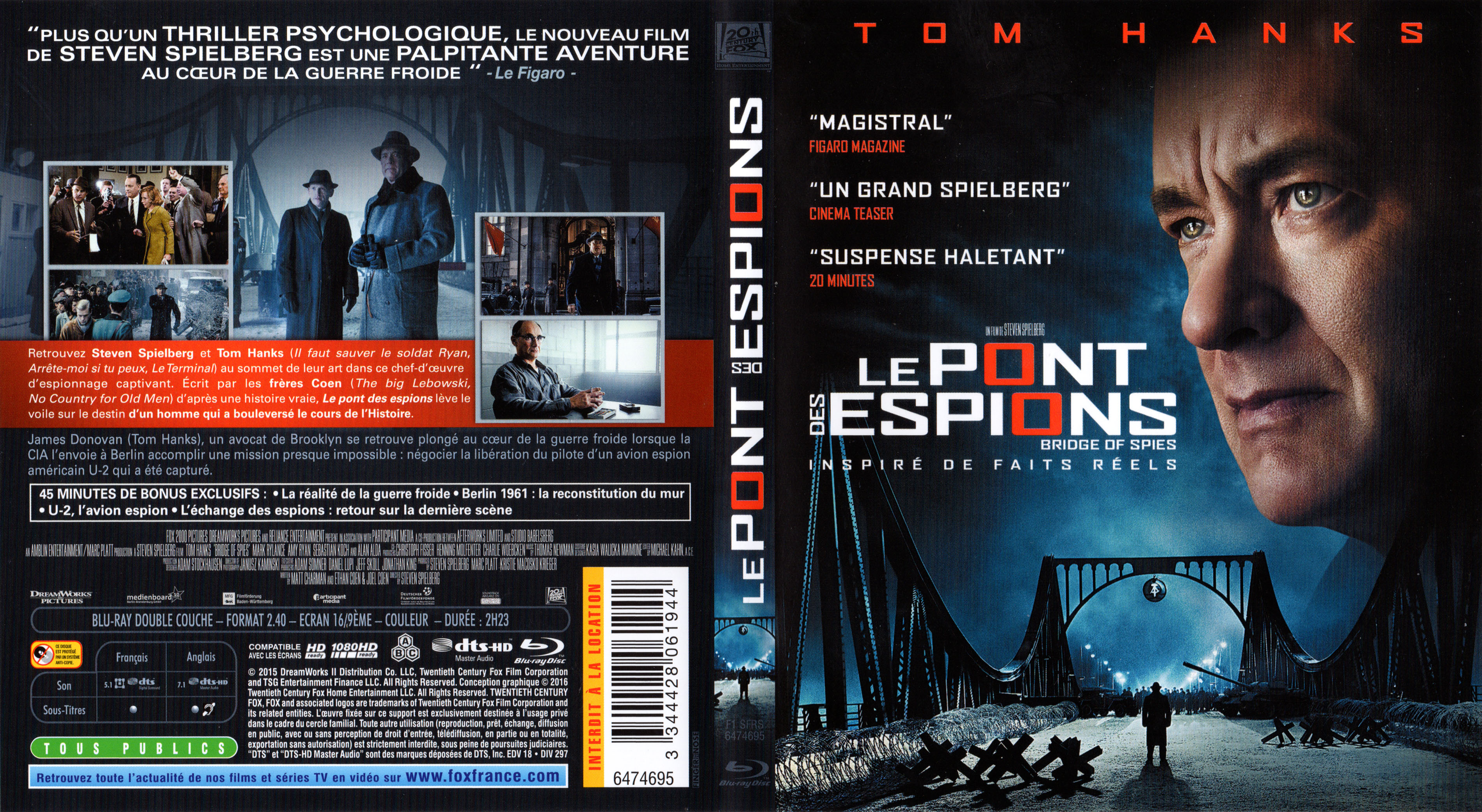 Jaquette DVD Le Pont des Espions (BLU-RAY) v2
