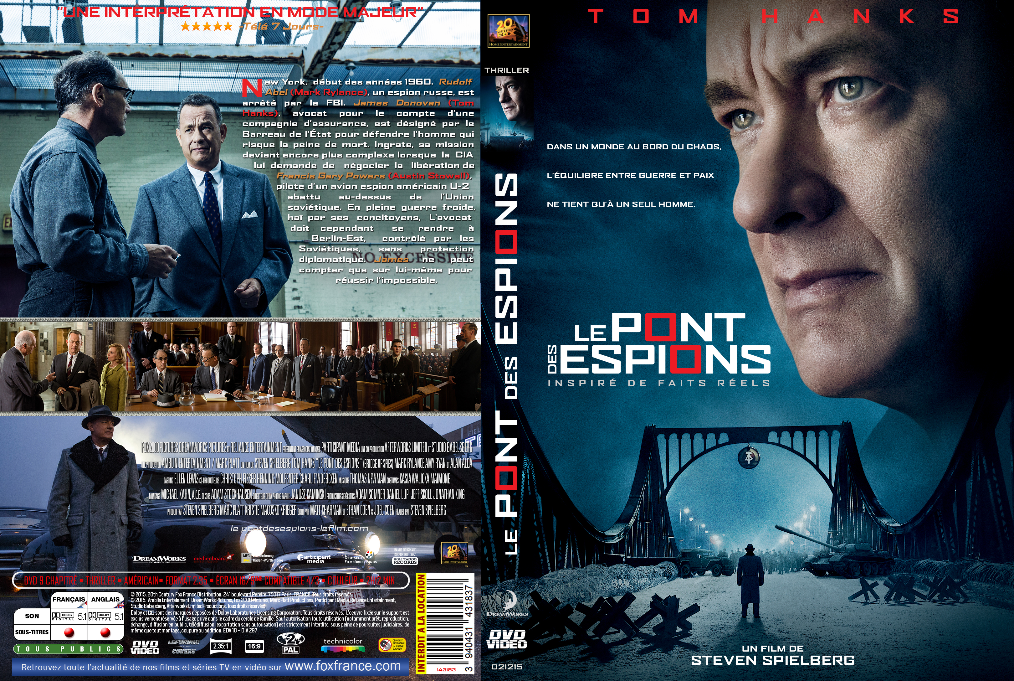 Jaquette DVD Le Pont des Espions custom