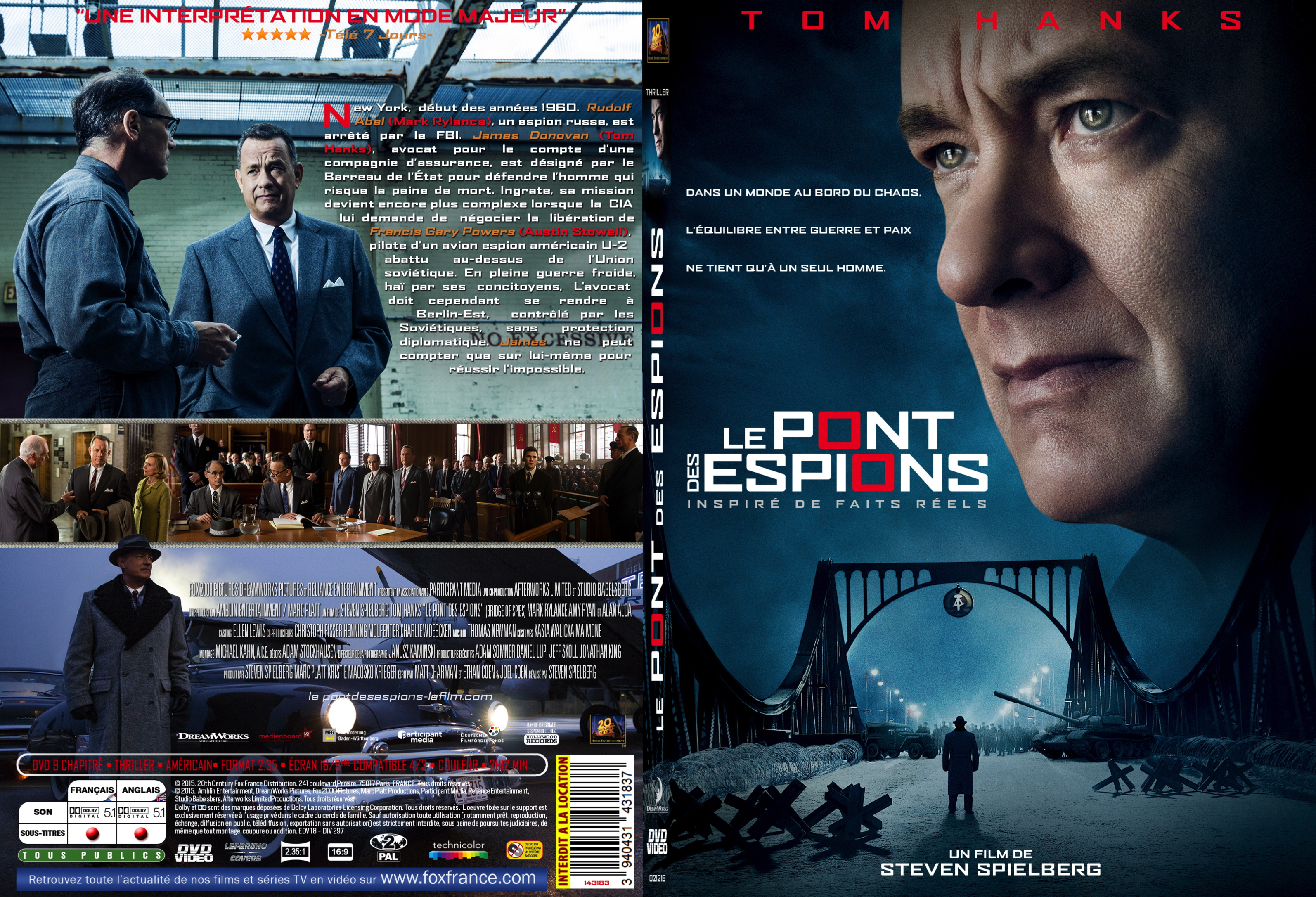 Jaquette DVD Le Pont des Espions custom - SLIM