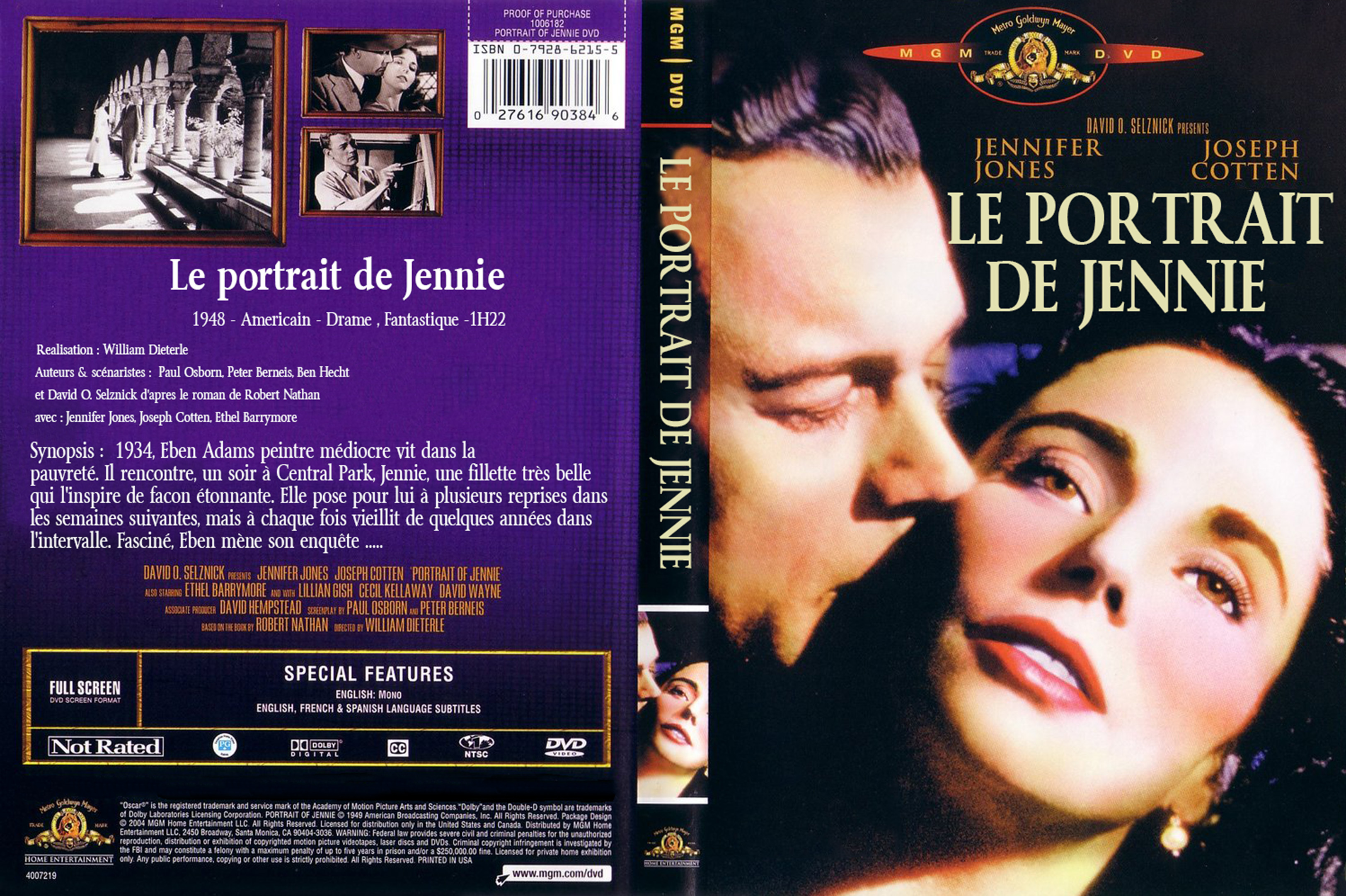Jaquette DVD Le Portrait de Jennie